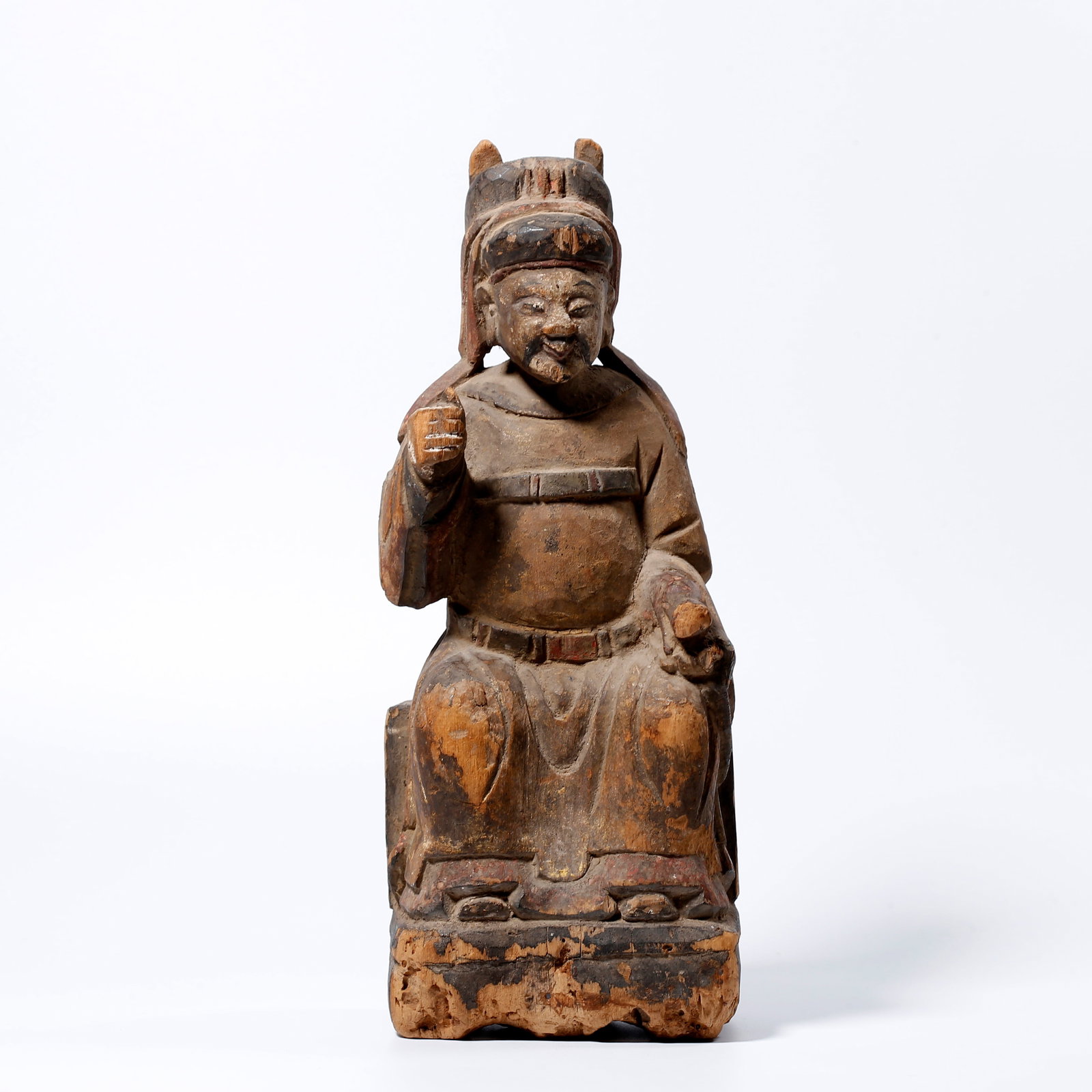 A WOODEN HUMAN FIGURE ORNAMENT (1 of 10)