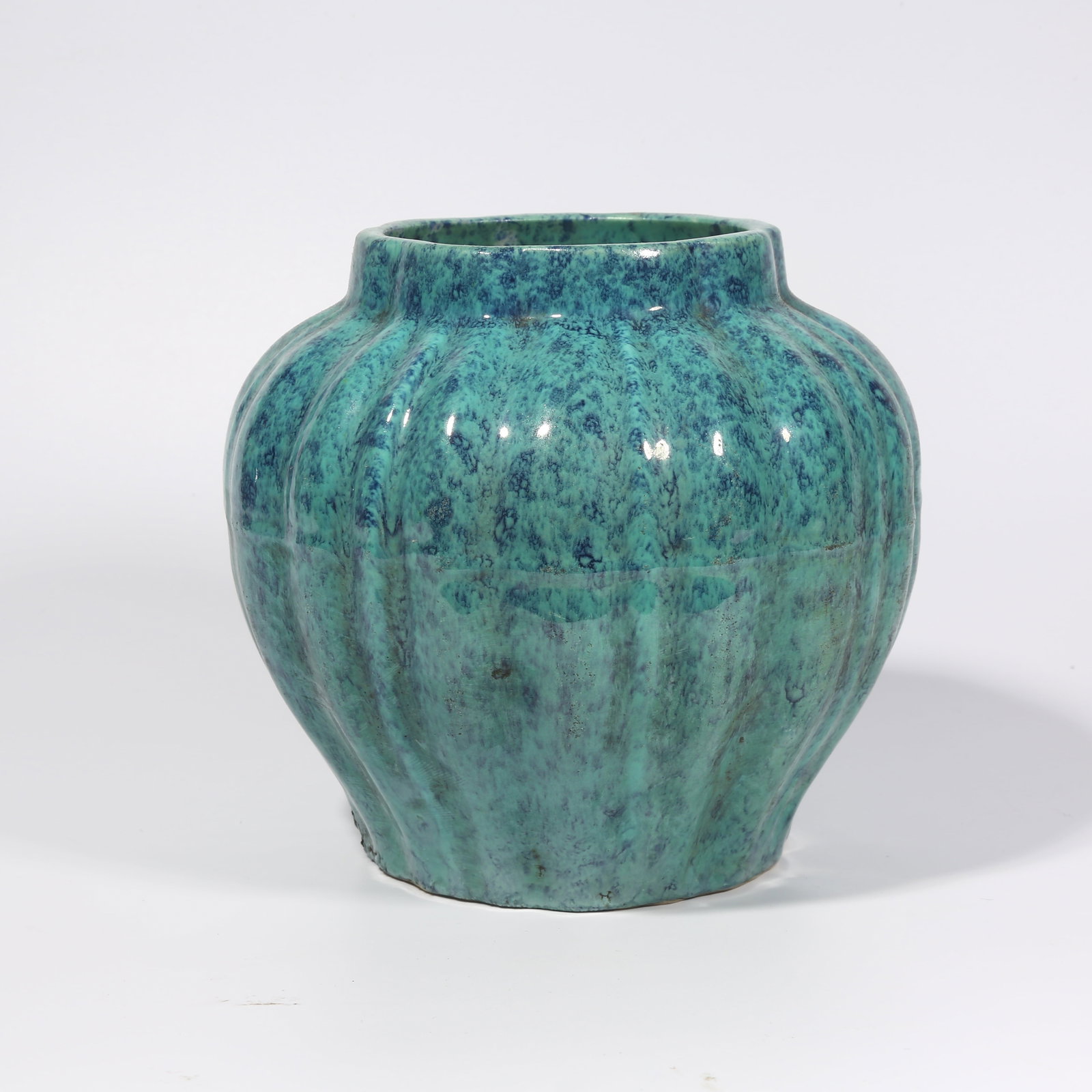A LU JUN GLAZE GOURD-RIBBED JAR (1 of 9)
