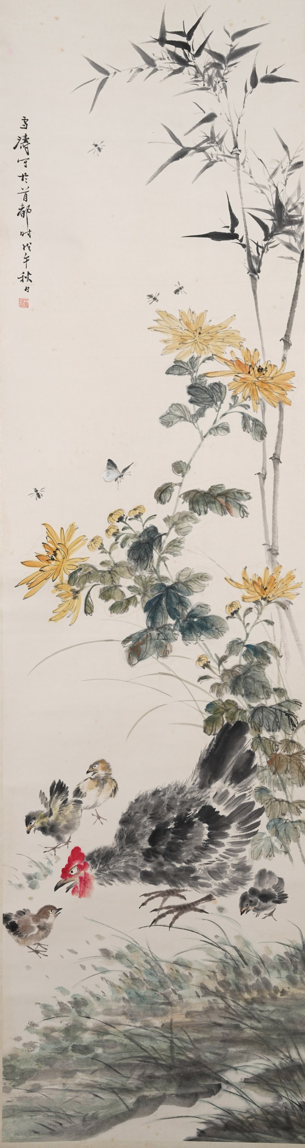 A CHICKEN PAINTING ON PAPER BY WANG XUETAO.王雪濤 (1 of 9)