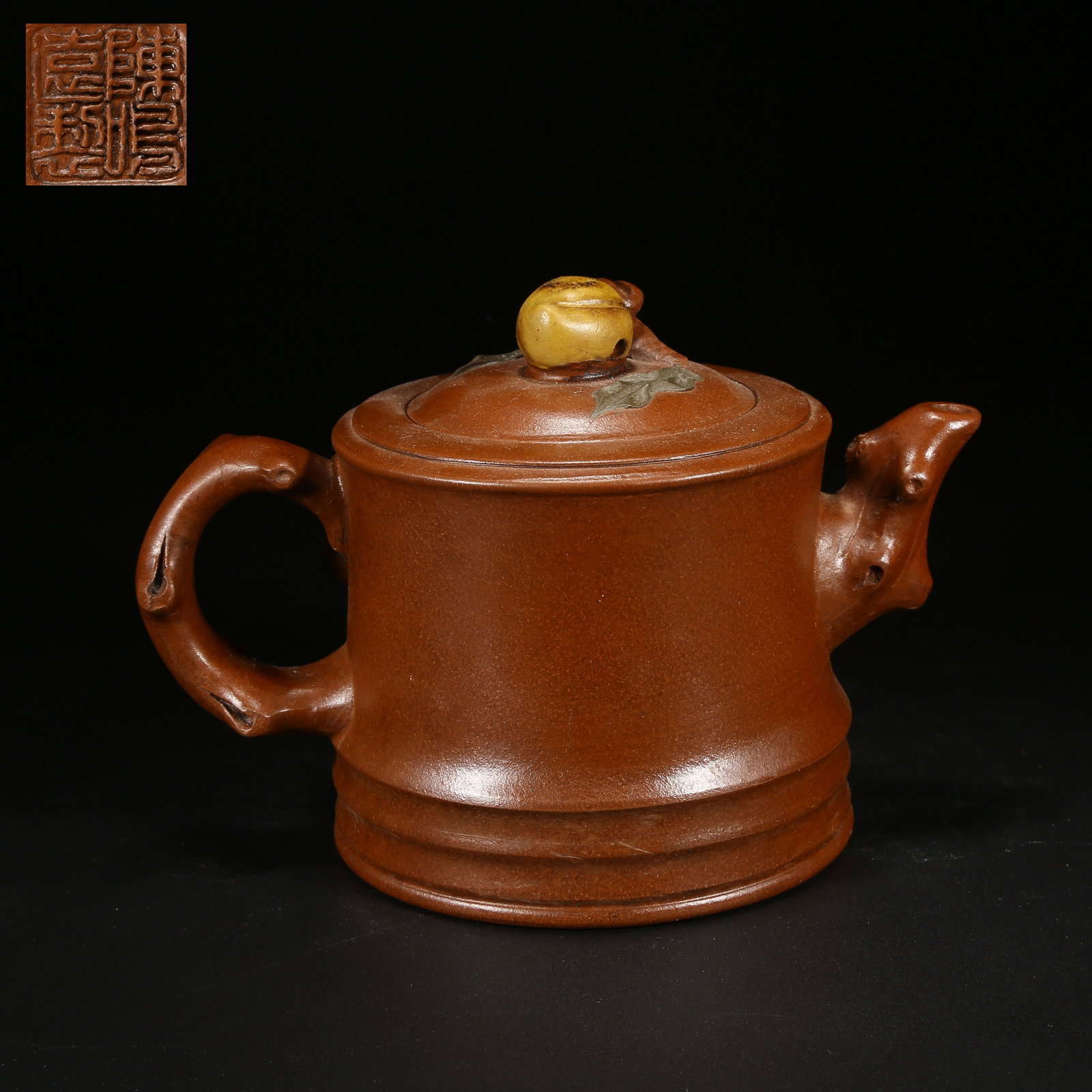 A ZISHA PEACH-SHAPED TEAPOT (1 of 10)