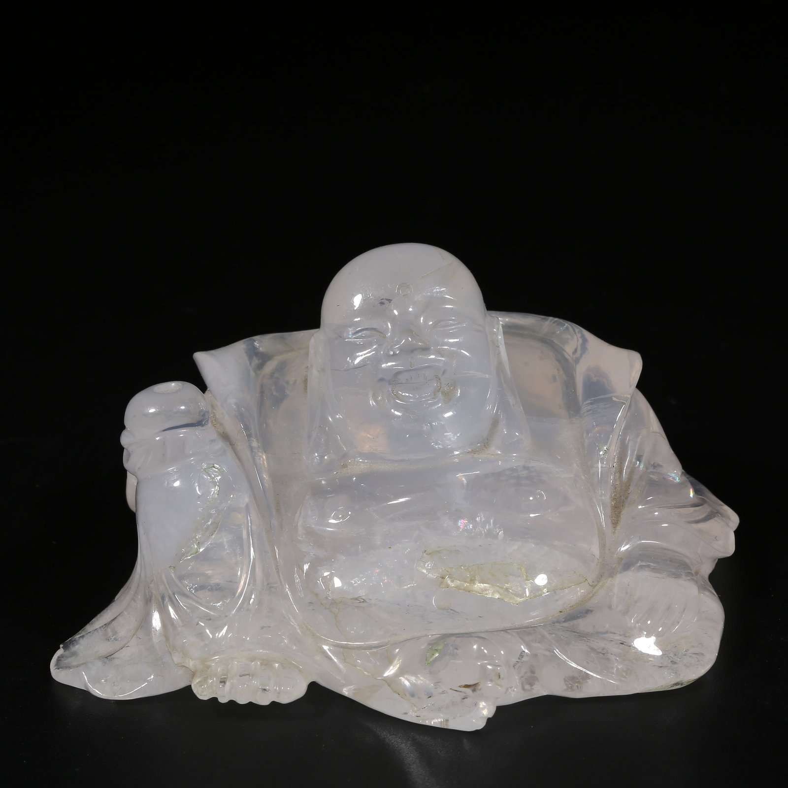 A CRYSTAL MAITREYA BUDDHA (1 of 8)