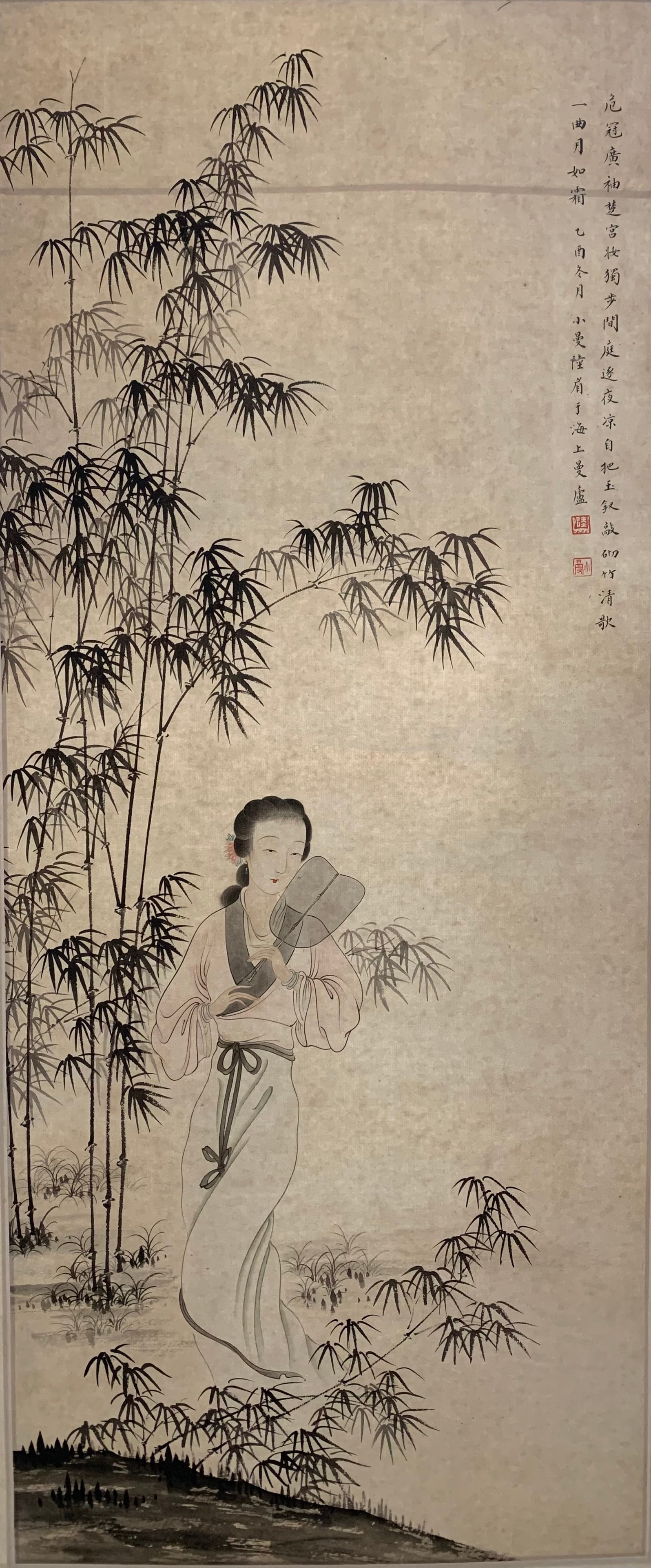 A FIGURE PAINTING ON PAPER BY LU XIAOMAN.陸小曼 (1 of 6)