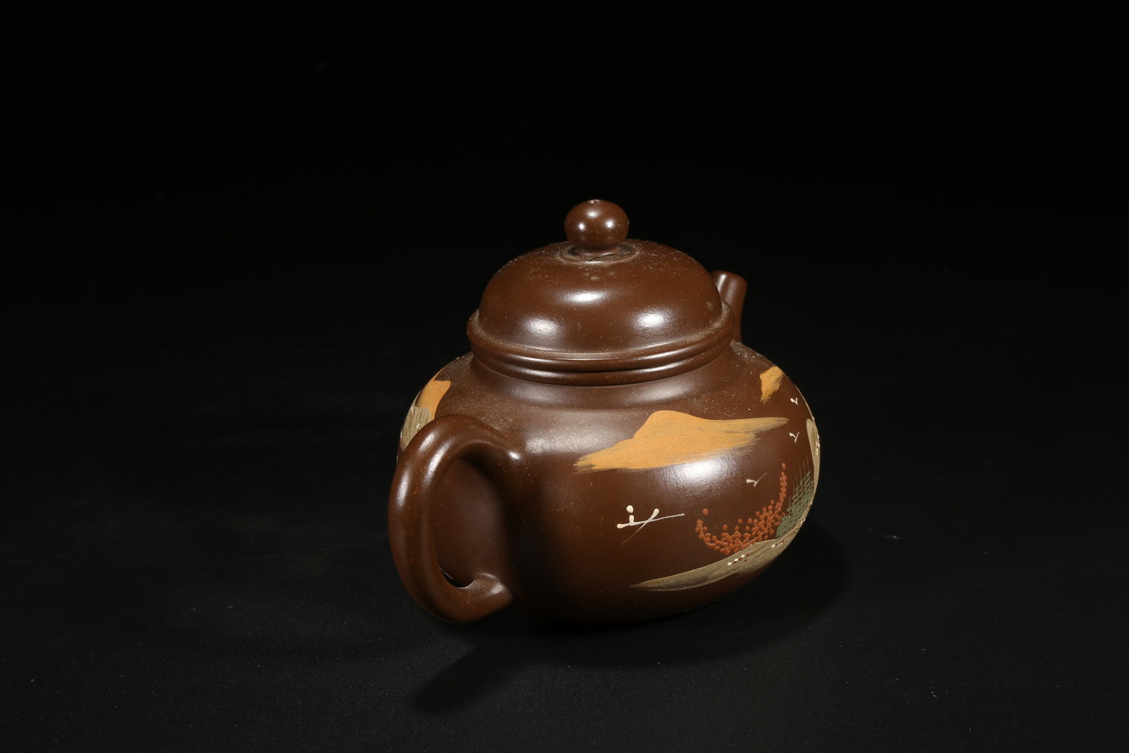 A ZISHA LANDSCAPE PATTERN TEAPOT - 7