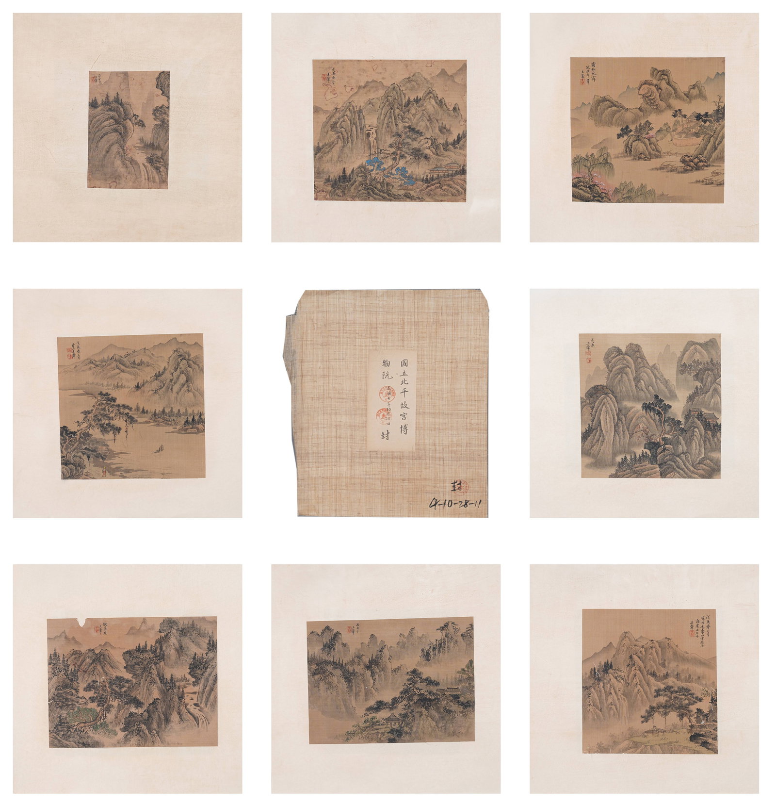 A LANDSCAPE PAINTING MANUSCRIPT ON SILK (12 PAGES) BY WANG HUI.王翚 (1 of 13)