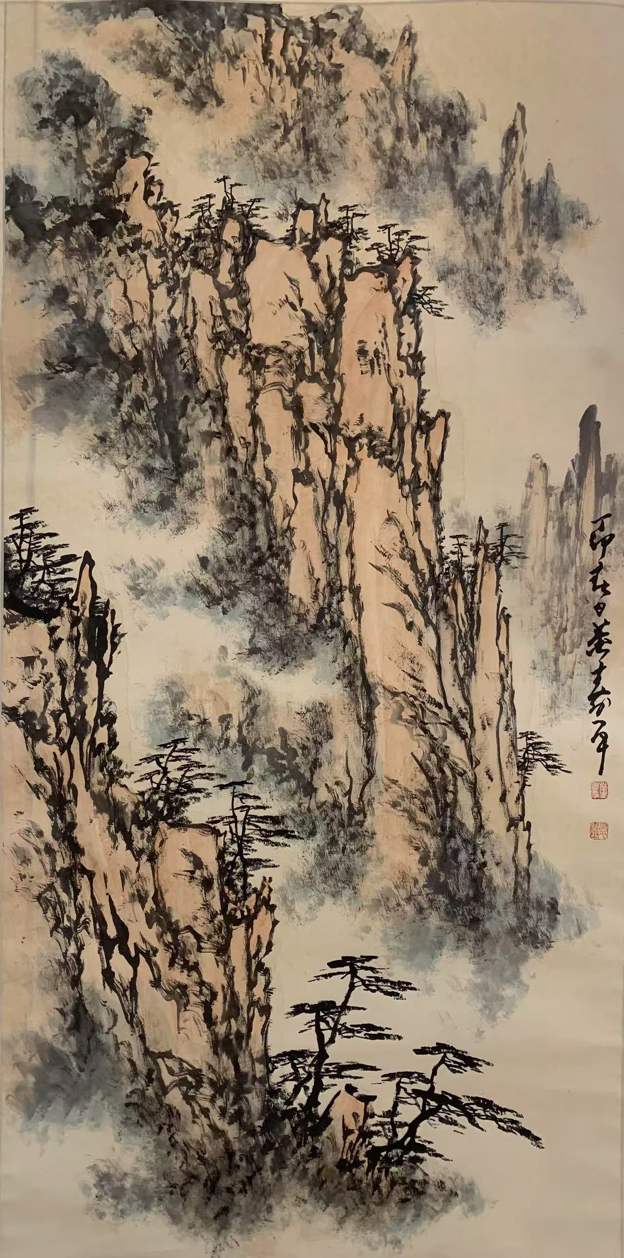 A LANDSCAPE PAINTING ON PAPER BY DONG SHOUPING.董壽平 (1 of 6)