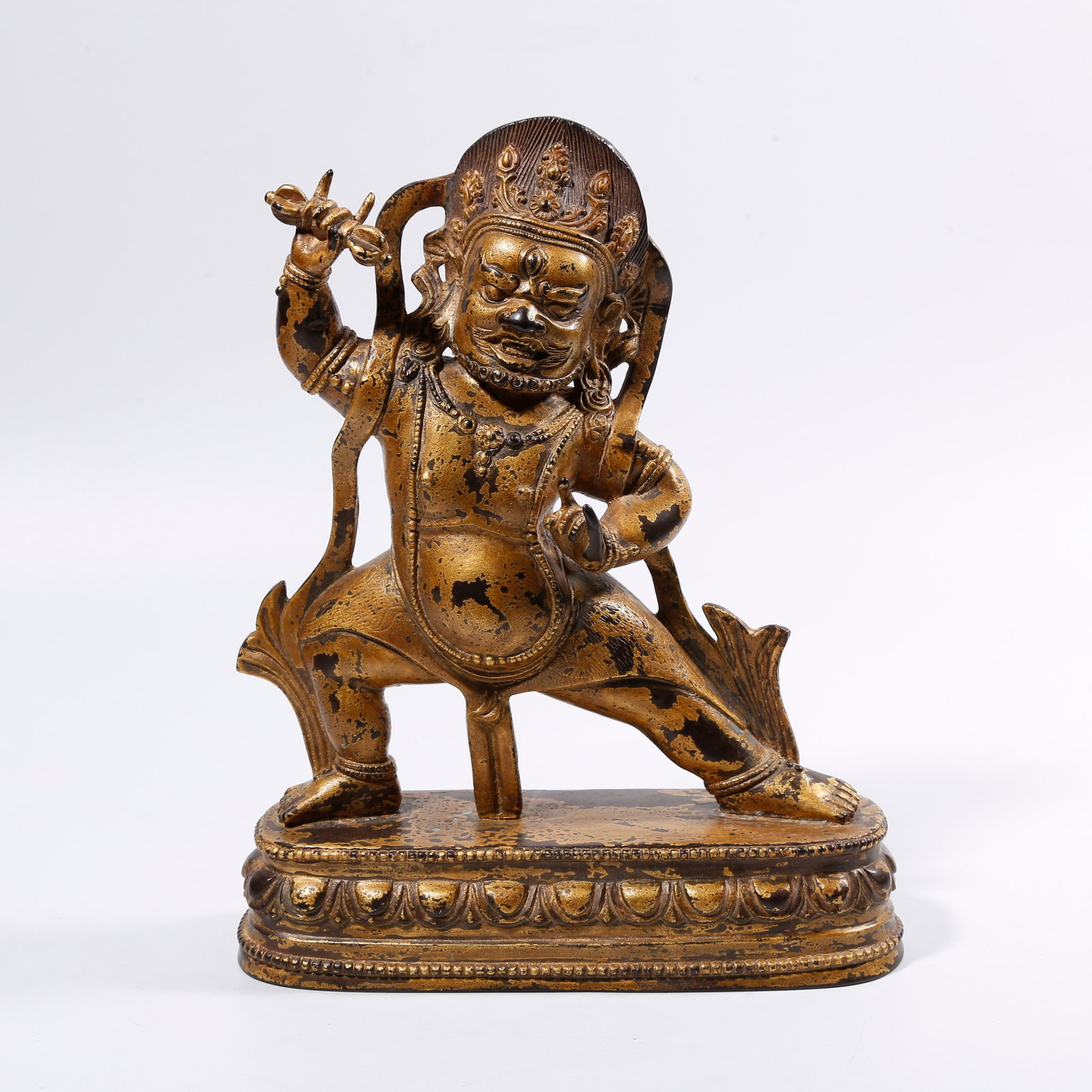 A GILT BRONZE STATUE OF VAJRAPANI BODHISATTVA (1 of 9)