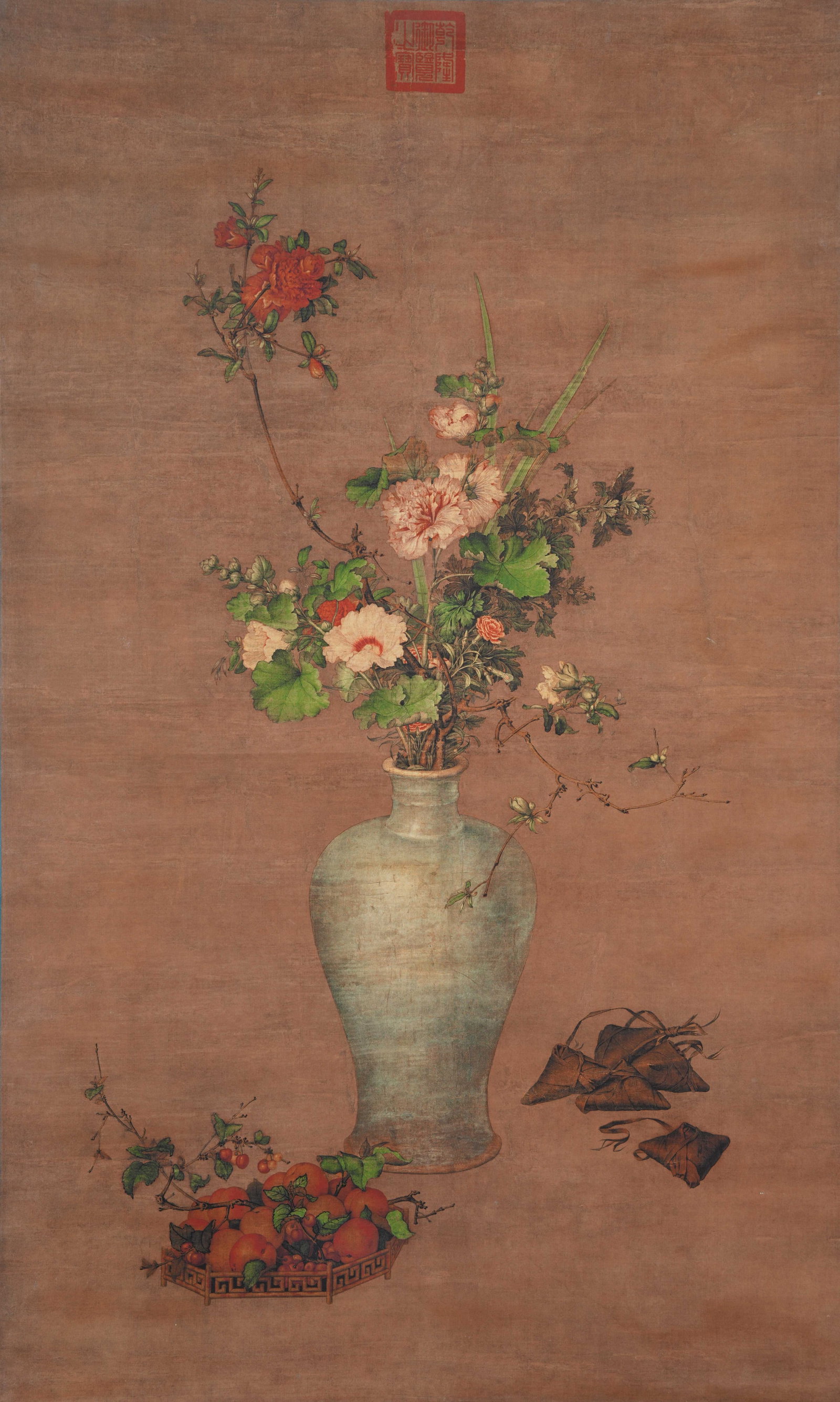 A FLOWER PAINTING ON PAPER BY GIUSEPPE CASTIGLIONE (LANG SHINING).郎世寧 (1 of 10)