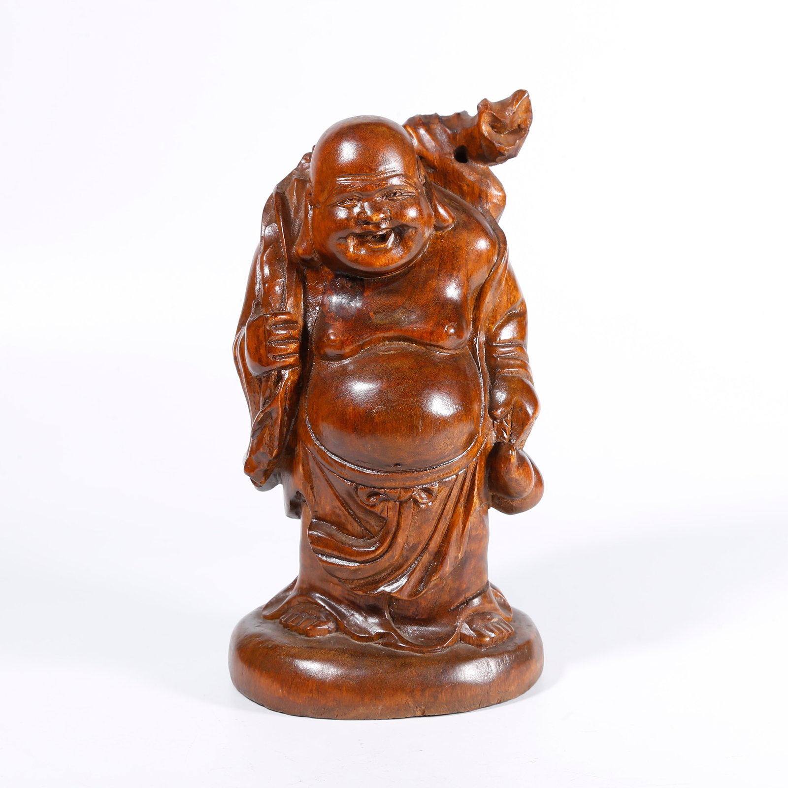 A BOXWOOD CARVED FIGURAL FIGURINE (1 of 9)