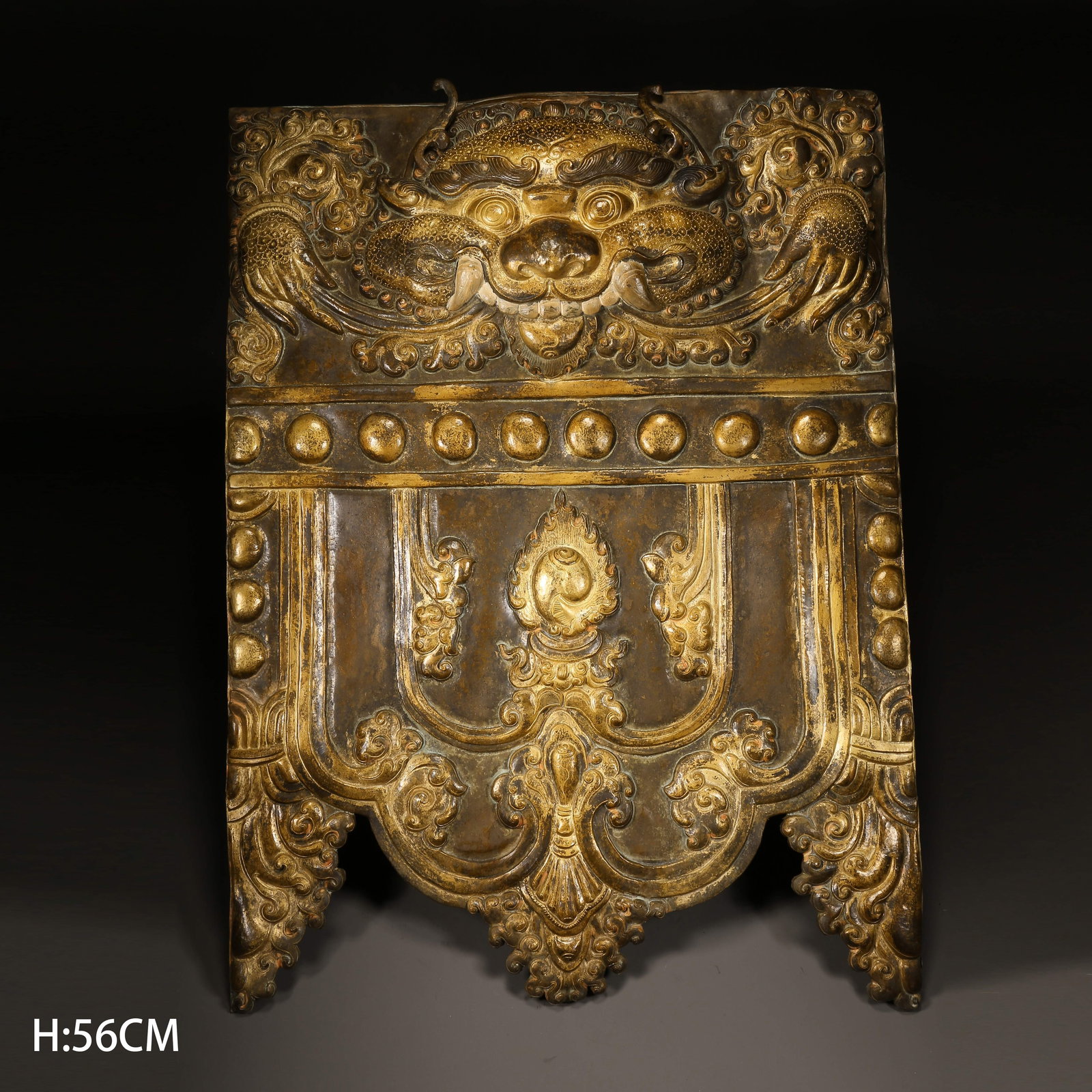 A GILDED BRONZE HAMMERED ZHIBAZA BUDDHA PLAQUE (1 of 8)