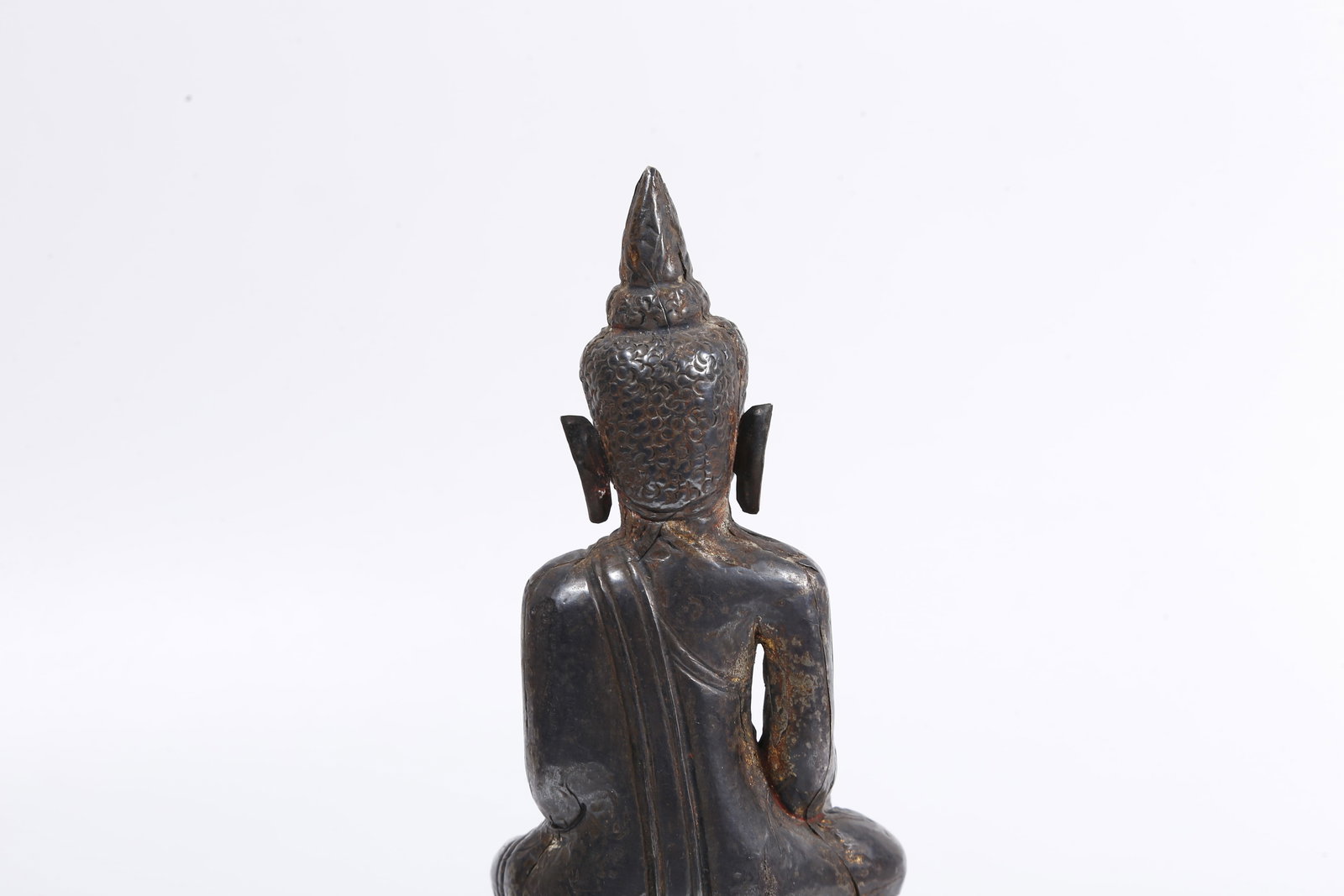 A SILVER BUDDHA STATUE - 6