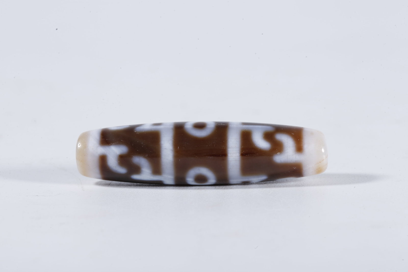 A THREE-EYE DZI BEAD - 5