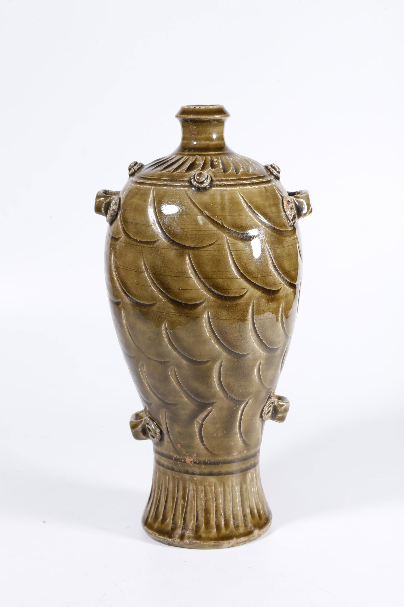 A YAOZHOU WARE STRAP-HANDLED BOTTLE (1 of 10)