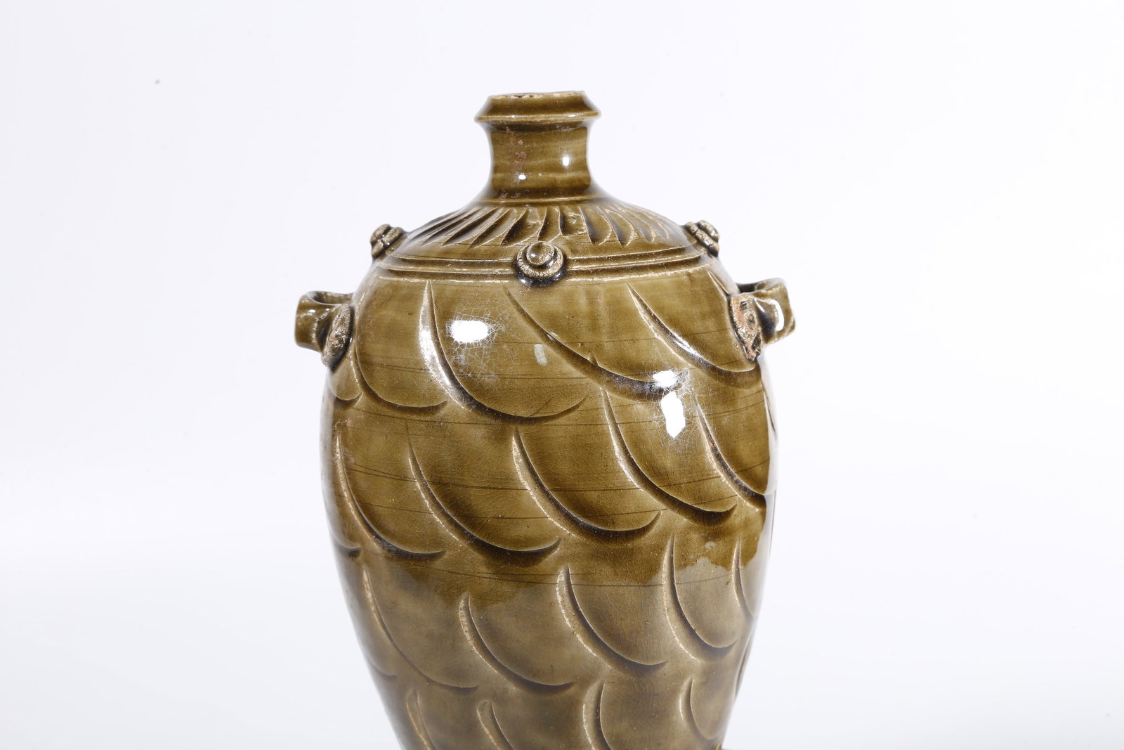 A YAOZHOU WARE STRAP-HANDLED BOTTLE - 2