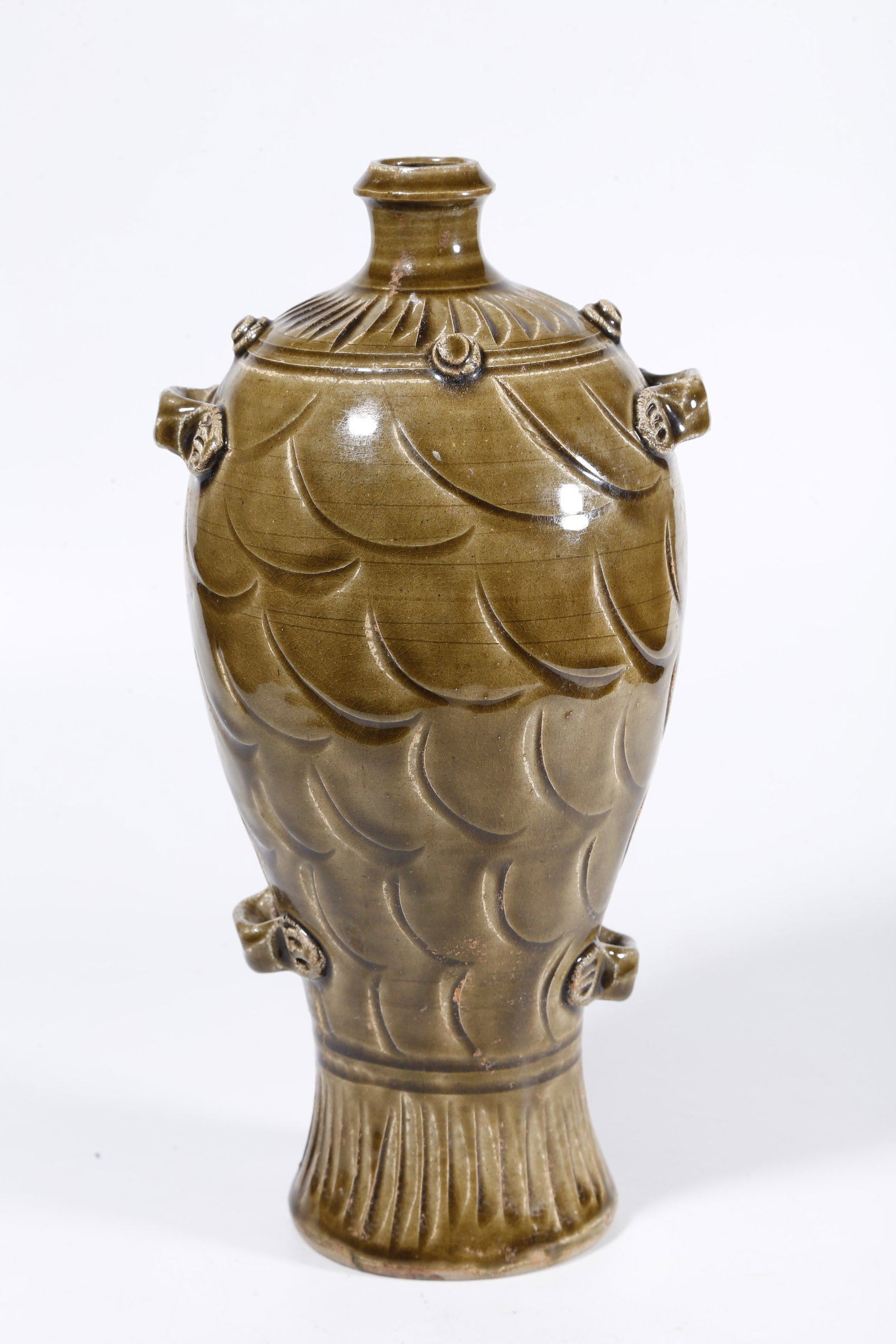 A YAOZHOU WARE STRAP-HANDLED BOTTLE - 5