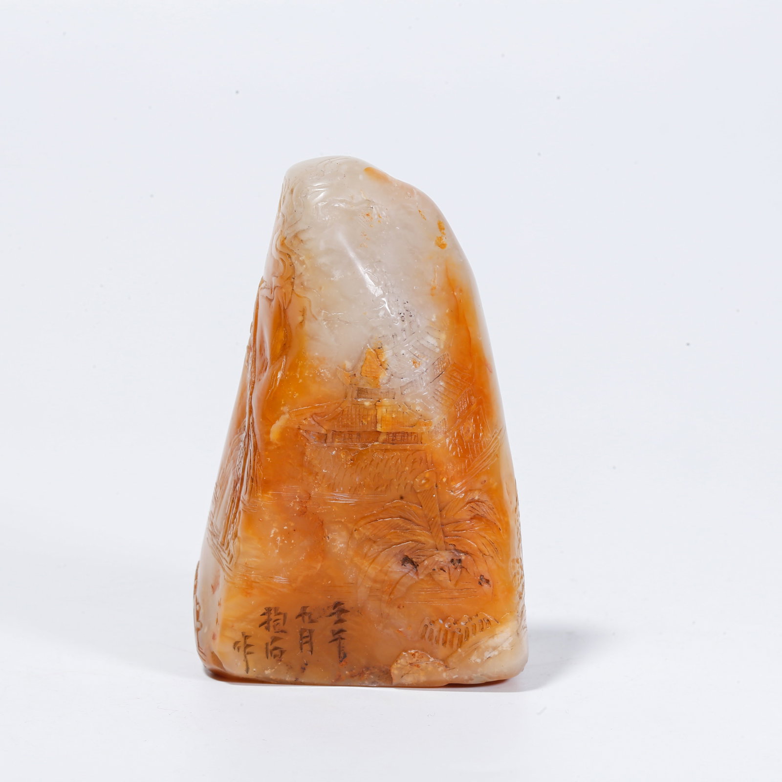 A SHOUSHAN STONE SEAL WITH FIGURE MOTIFS (1 of 9)