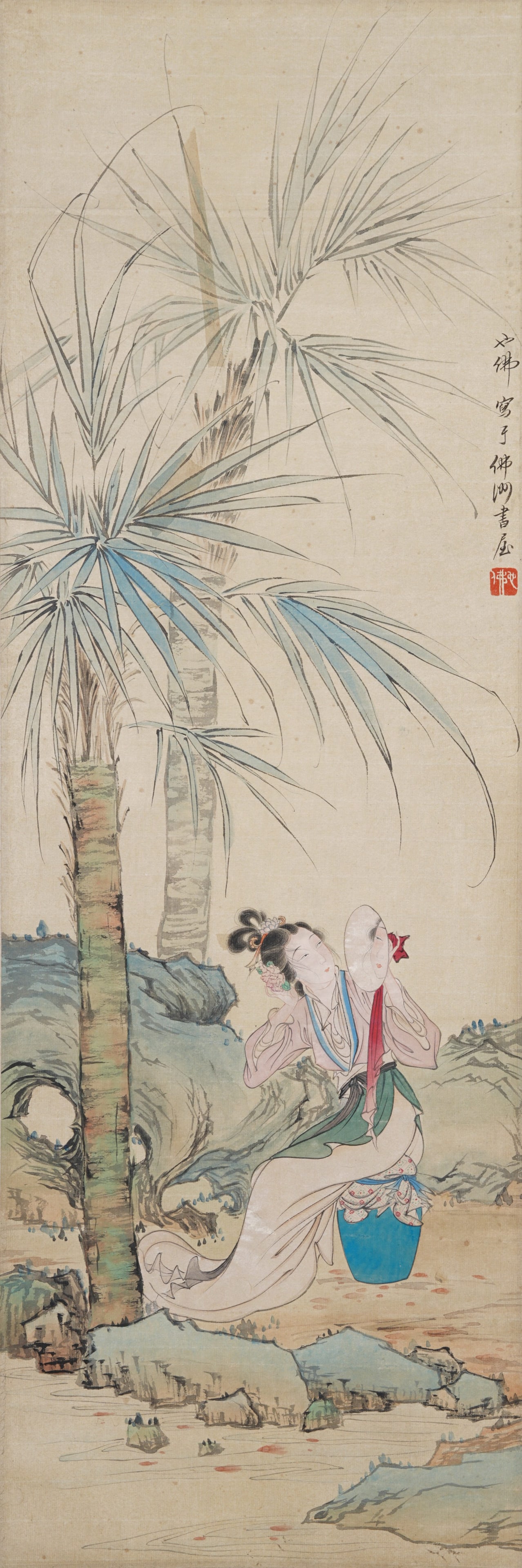 A COURT LADIES ON PAPER BY HU YEFUO.胡也佛 (1 of 8)