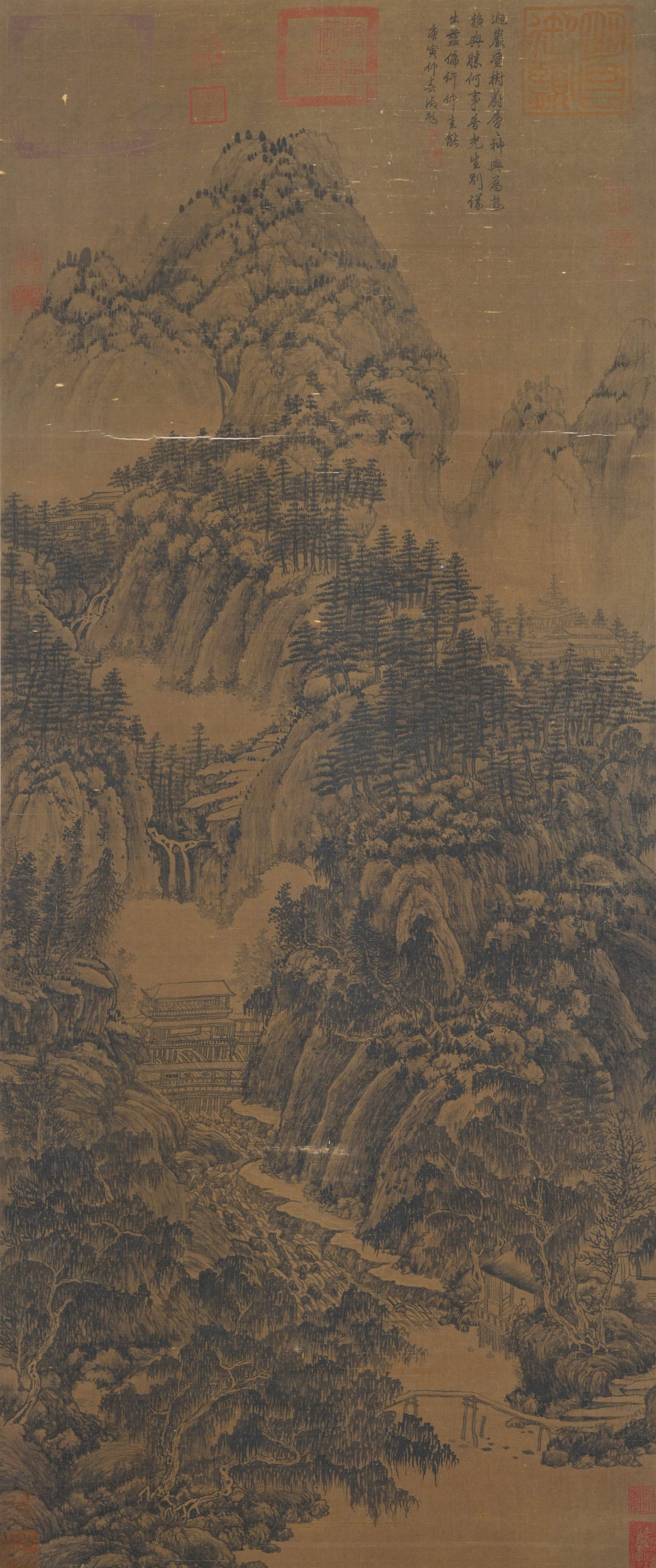 A LANDSCAPE ON SILK BY JURAN.巨然 (1 of 12)