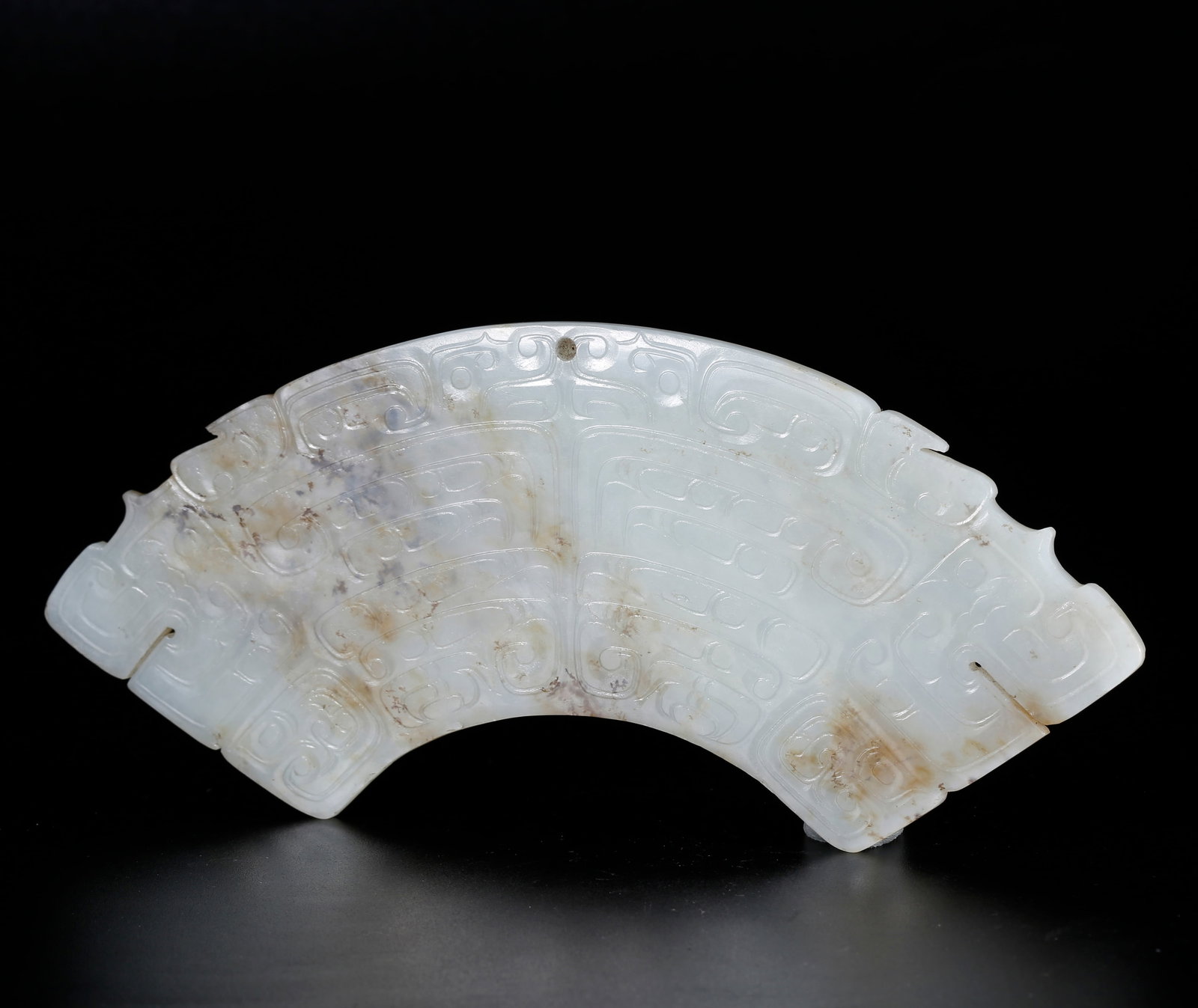 A HETIAN JADE HUANG PENDANT: Hetian jade huang pendant
