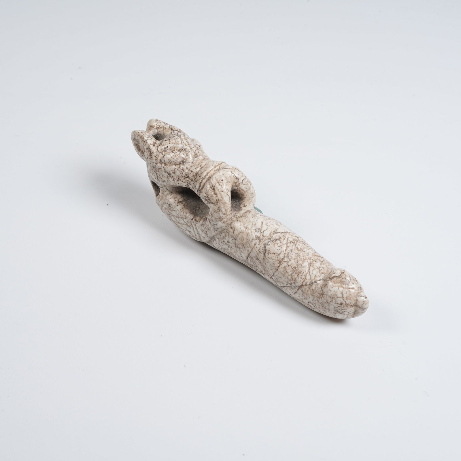 A HONGSHAN CULTURE ARCHAIC JADE PIG-DRAGON PENDANT: Hongshan Culture archaic jade pig-dragon pendant