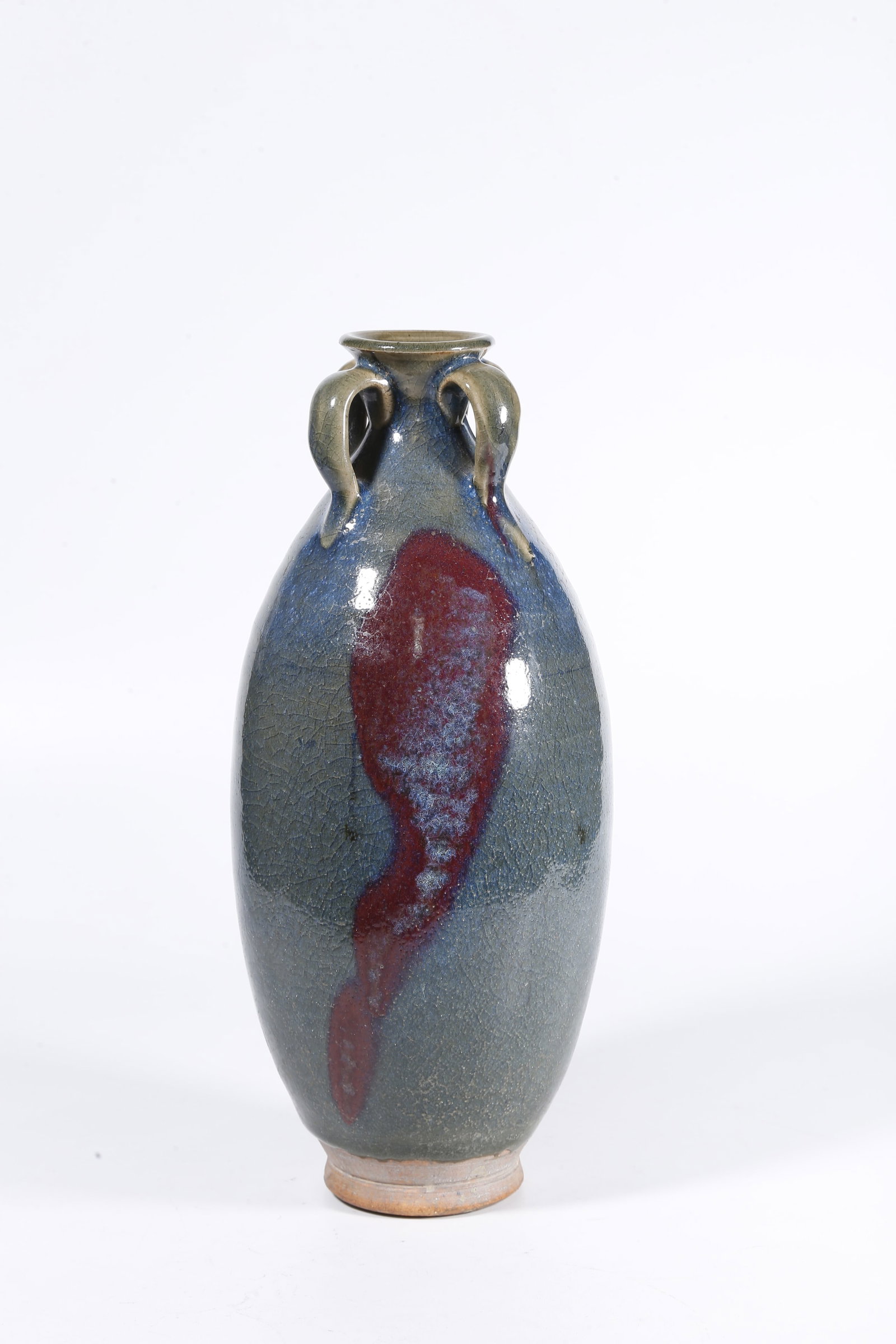 A JUN WARE FOUR-LUG VASE (1 of 9)