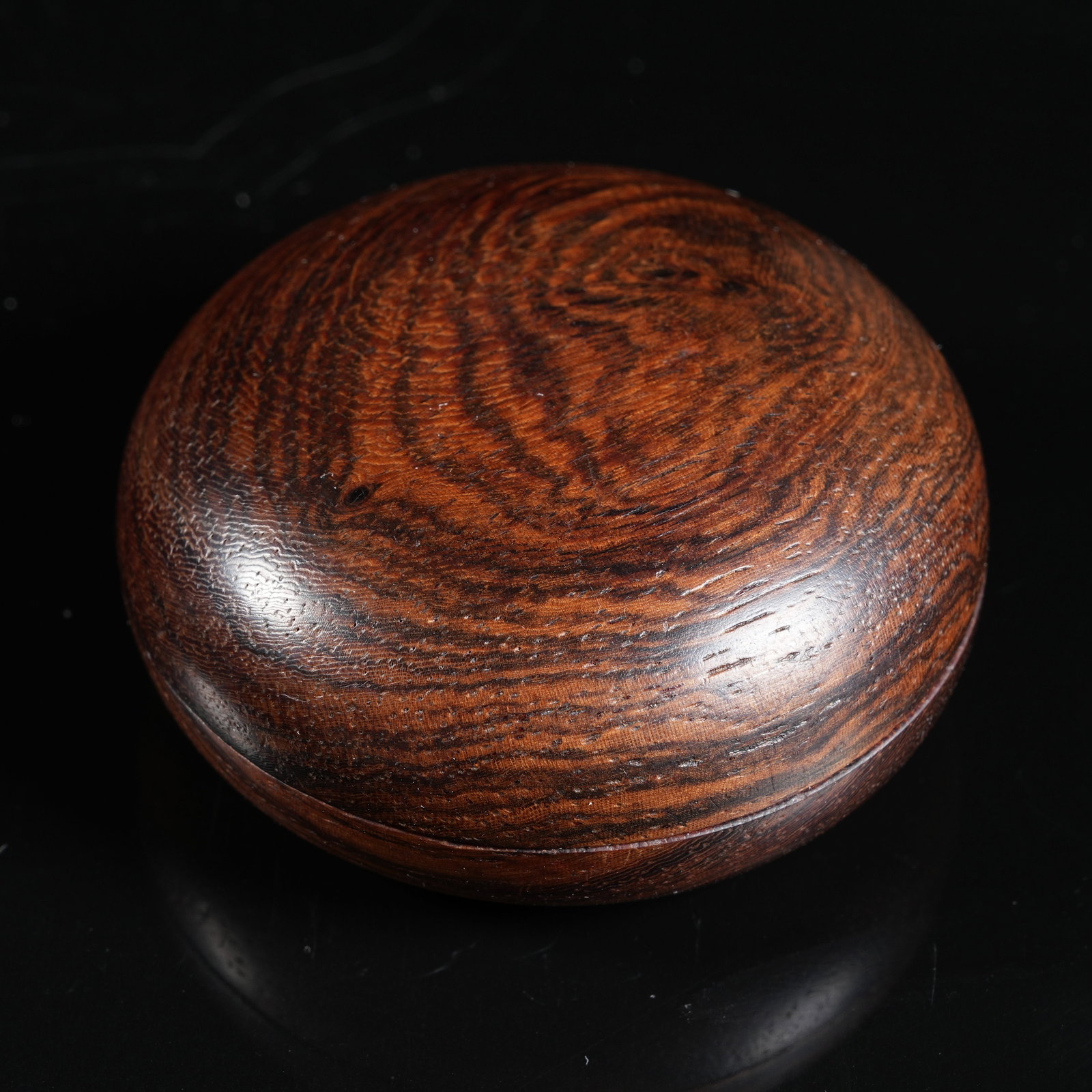 A HUANGHUALI WOOD SEAL PASTE BOX: Huanghuali Wood Seal Paste Box