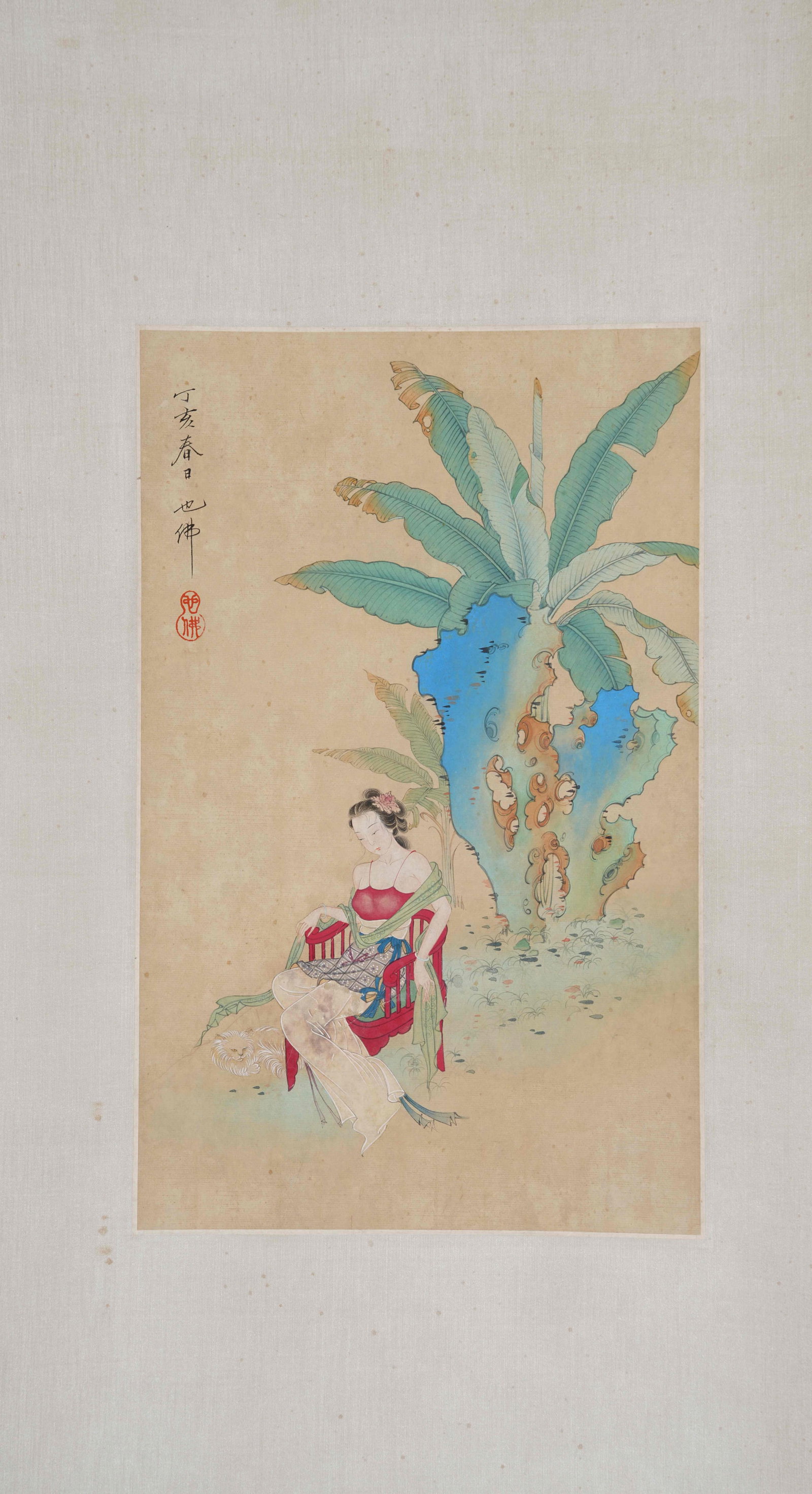 A COURT LADIES ON PAPER BY HU YEFUO.胡也佛 (1 of 8)