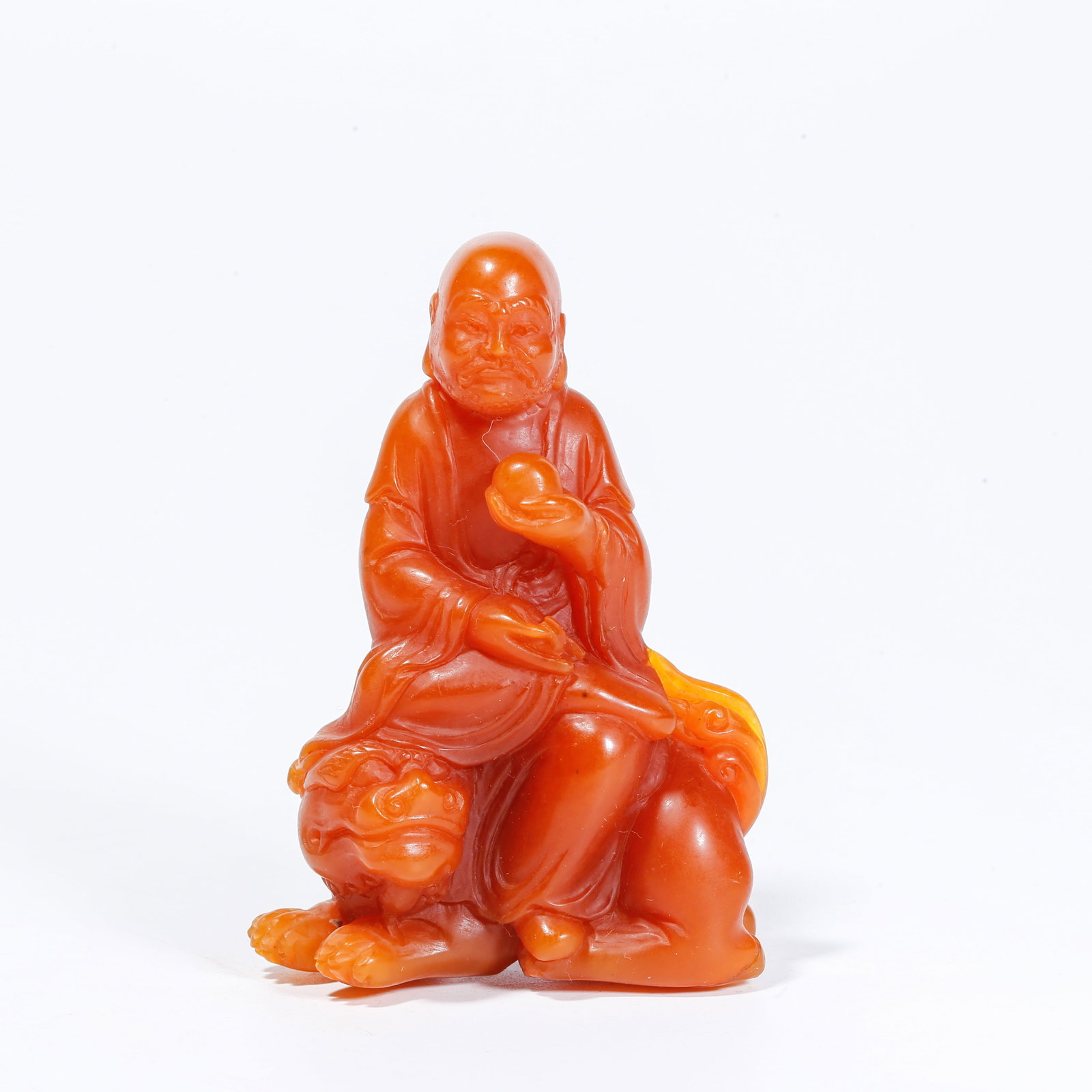 A SHOUSHAN TIANHUANG STONE ARHAT CARVING (1 of 9)