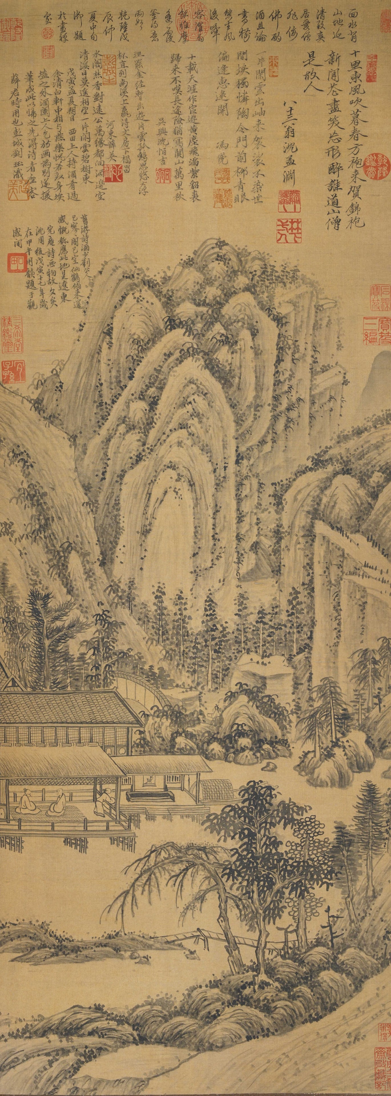 A LANDSCAPE ON SILK BY LIU YU.劉鈺 (1 of 11)