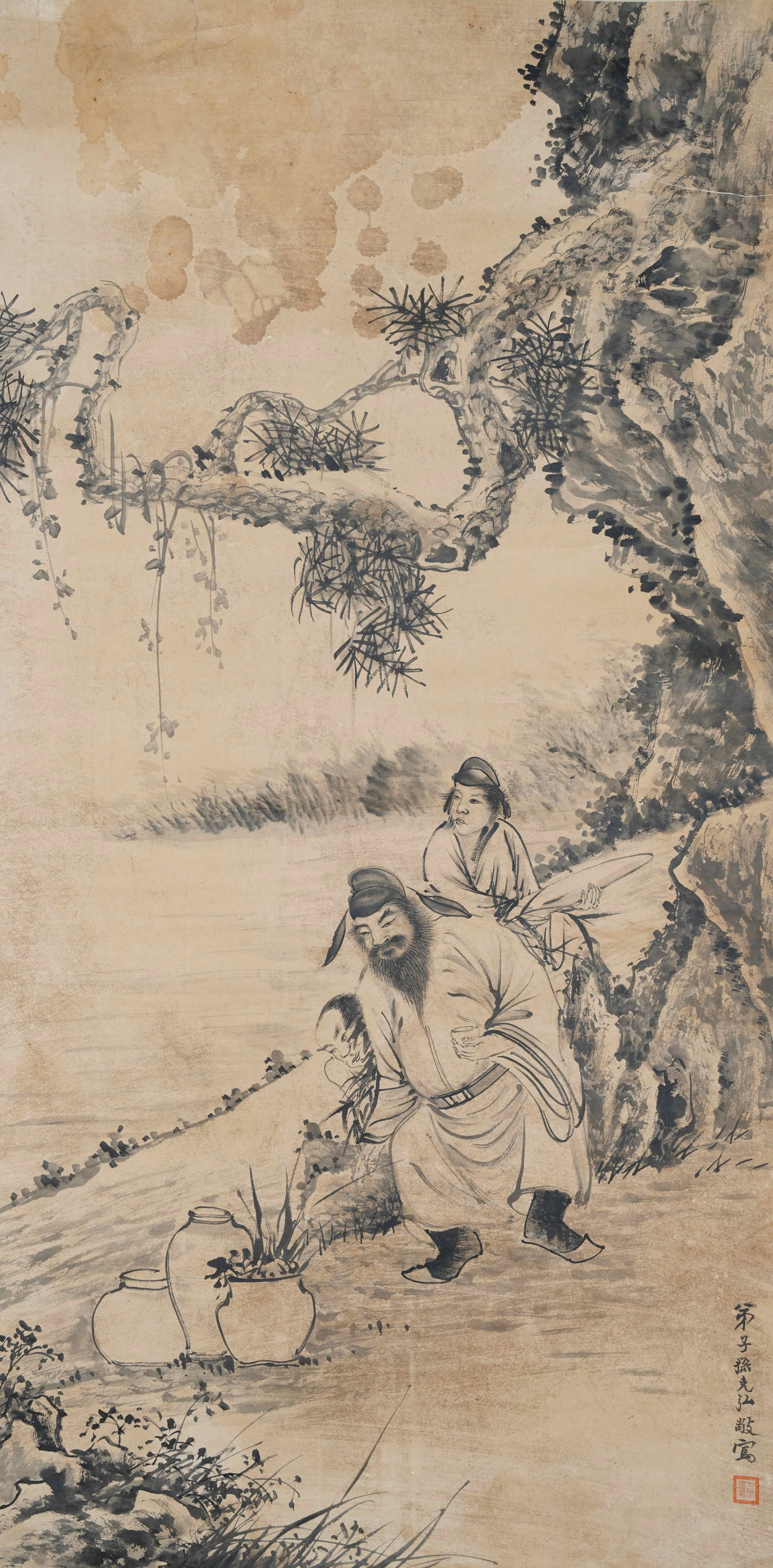A FIGURE PAINTING ON PAPER BY SUN KEHONG.孫克弘 (1 of 11)