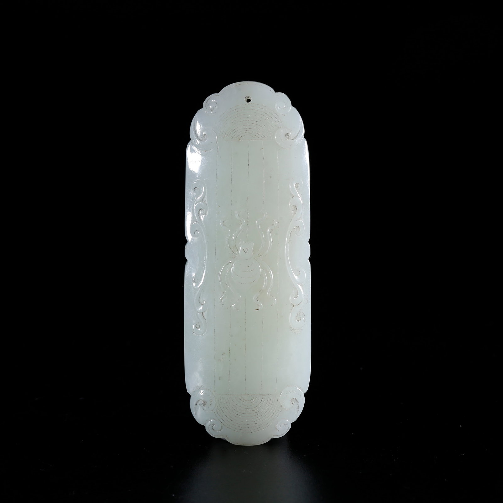 A HETIAN JADE CARVED QIN-SHAPED PENDANT (1 of 9)