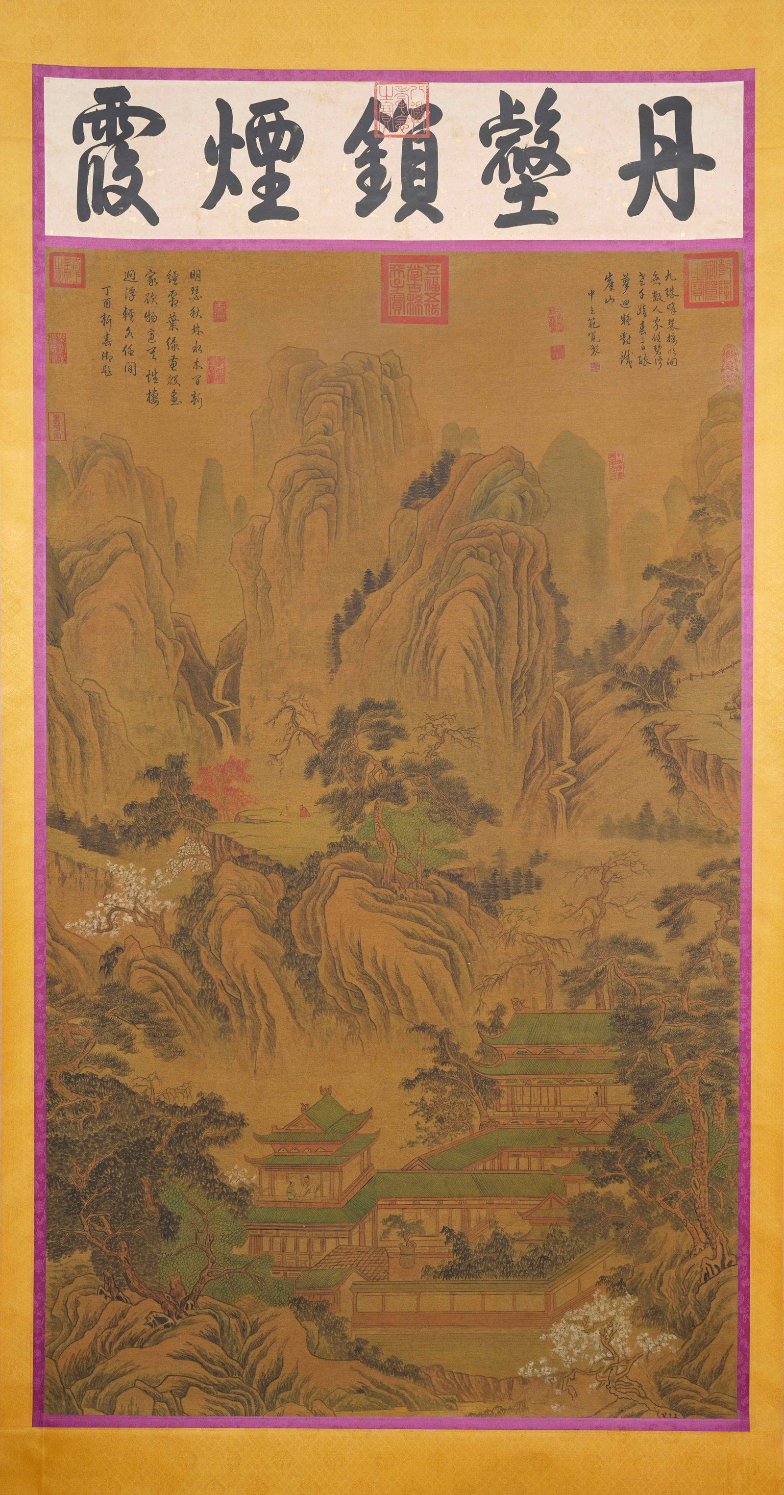 A LANDSCAPE WITH PAVILIONS ON SILK BY FAN KUAN.範寬 (1 of 13)