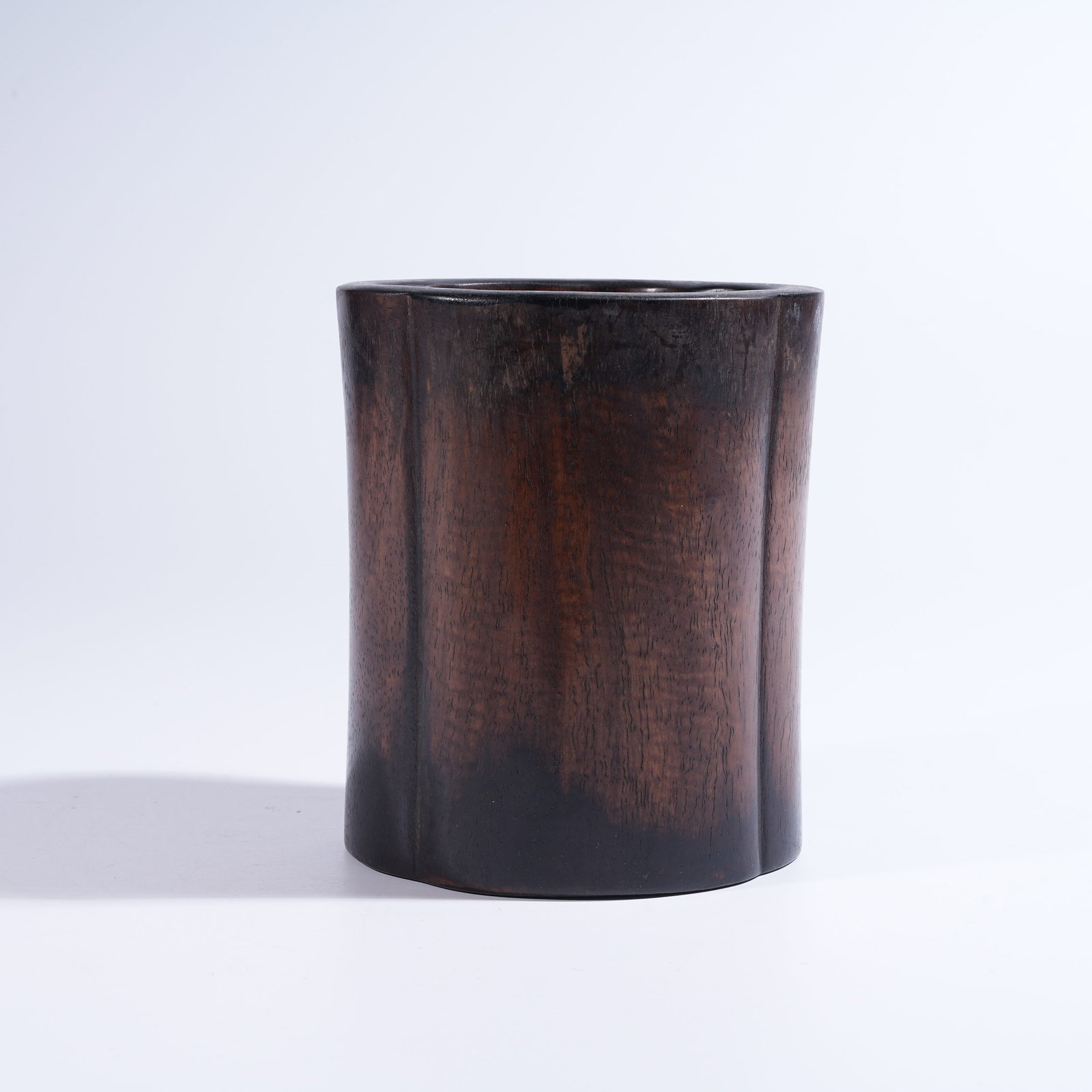 A ZITAN LOBED BRUSH POT (1 of 10)