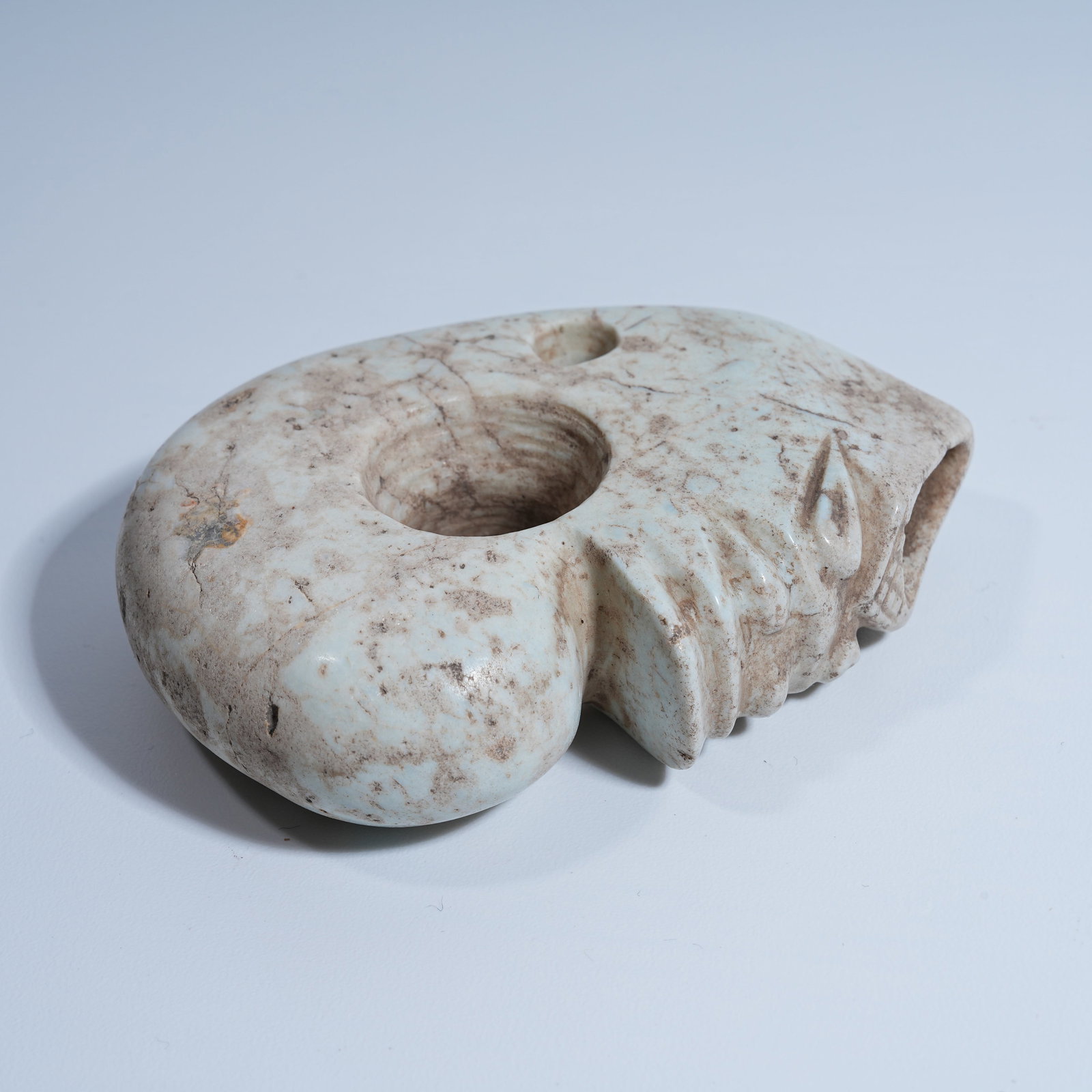 A HONGSHAN CULTURE ARCHAIC JADE PIG-DRAGON PENDANT (1 of 9)
