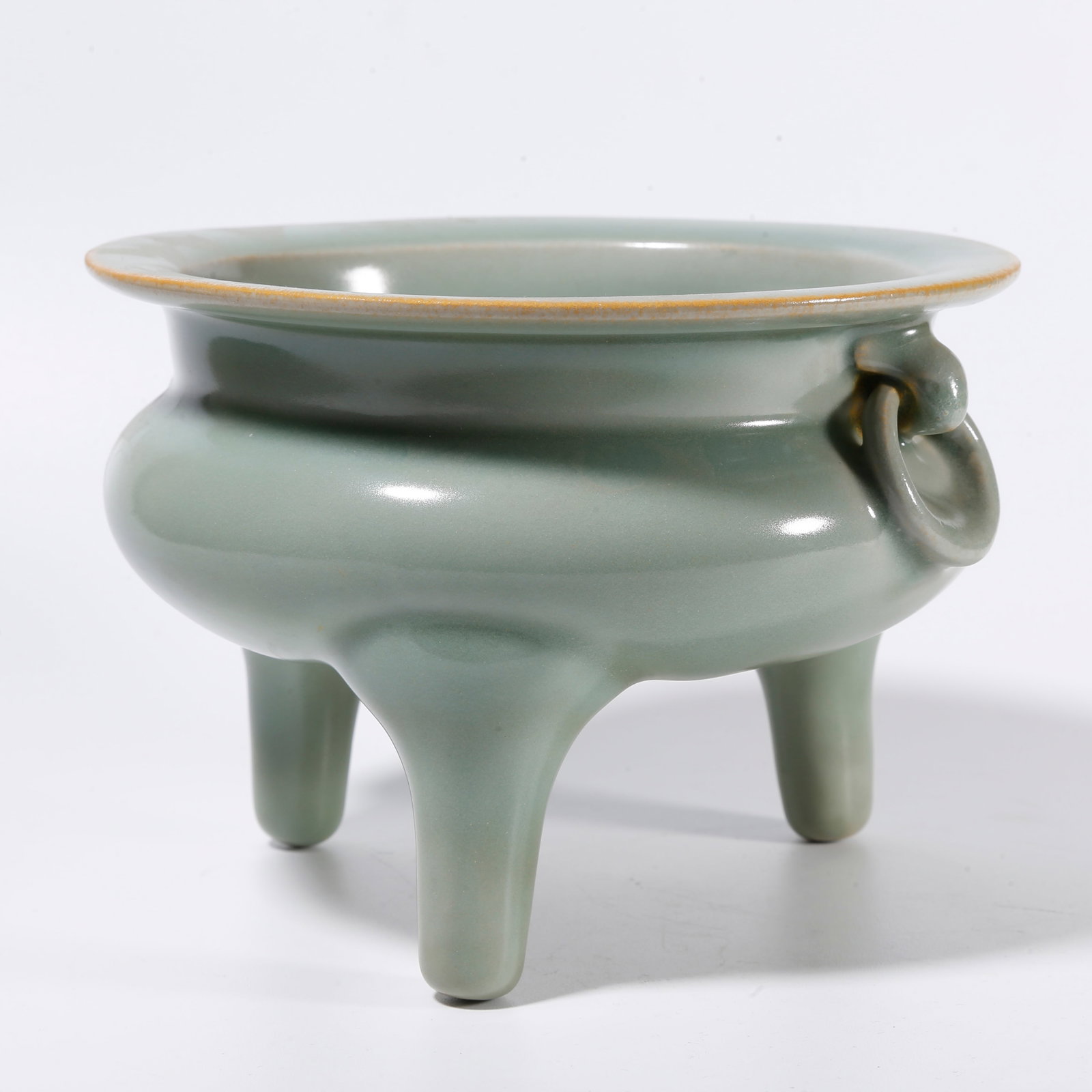 A THREE TYPES OF DOUBLE-HANDLED INCENSE BURNERS FROM LONGQUAN KILN (1 of 9)