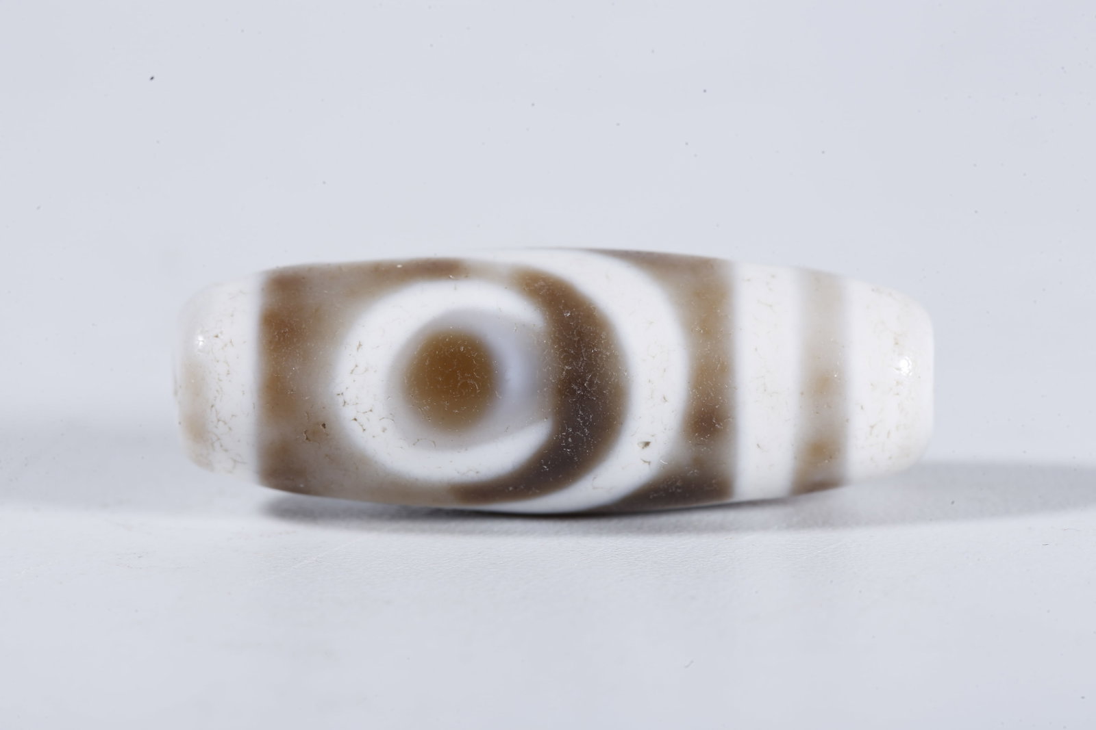 A TWO-EYE DZI BEAD - 5