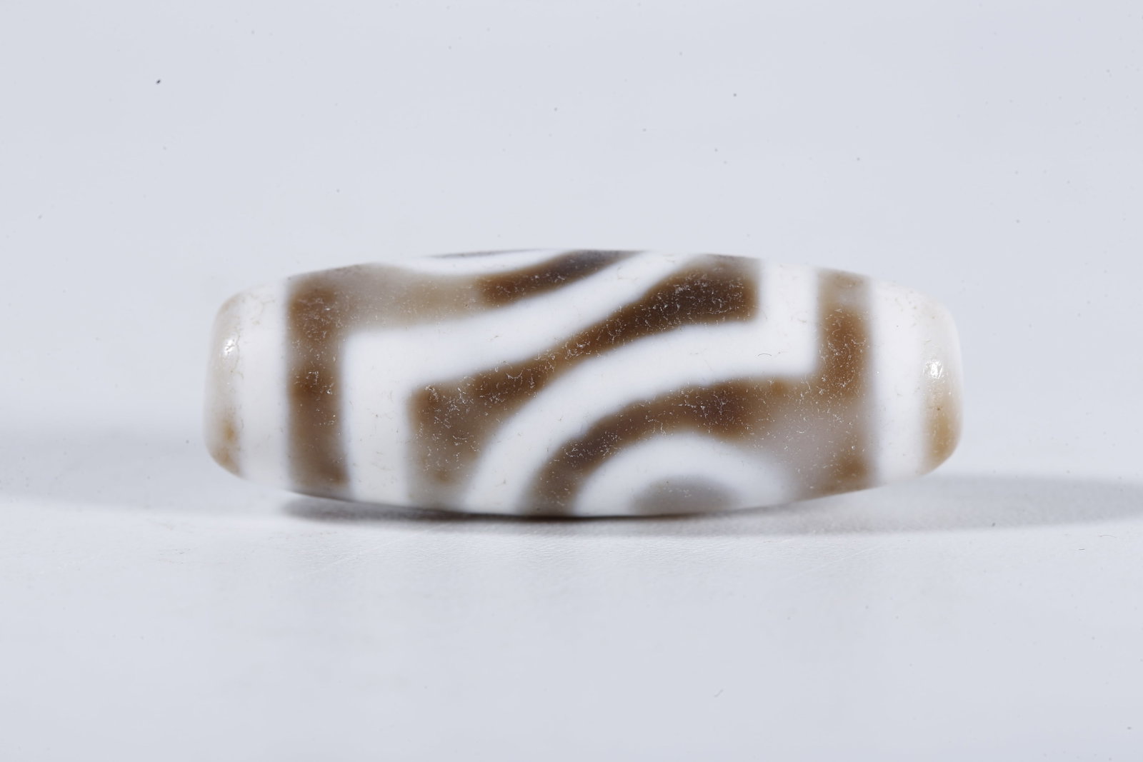 A TWO-EYE DZI BEAD - 6