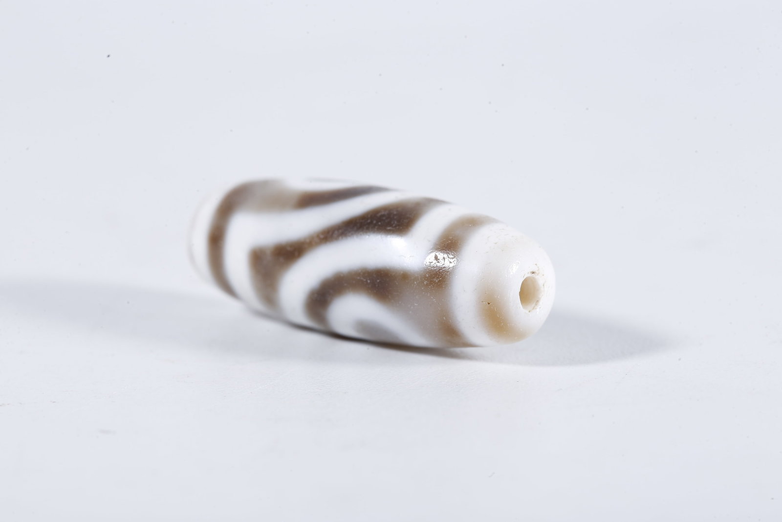 A TWO-EYE DZI BEAD - 8