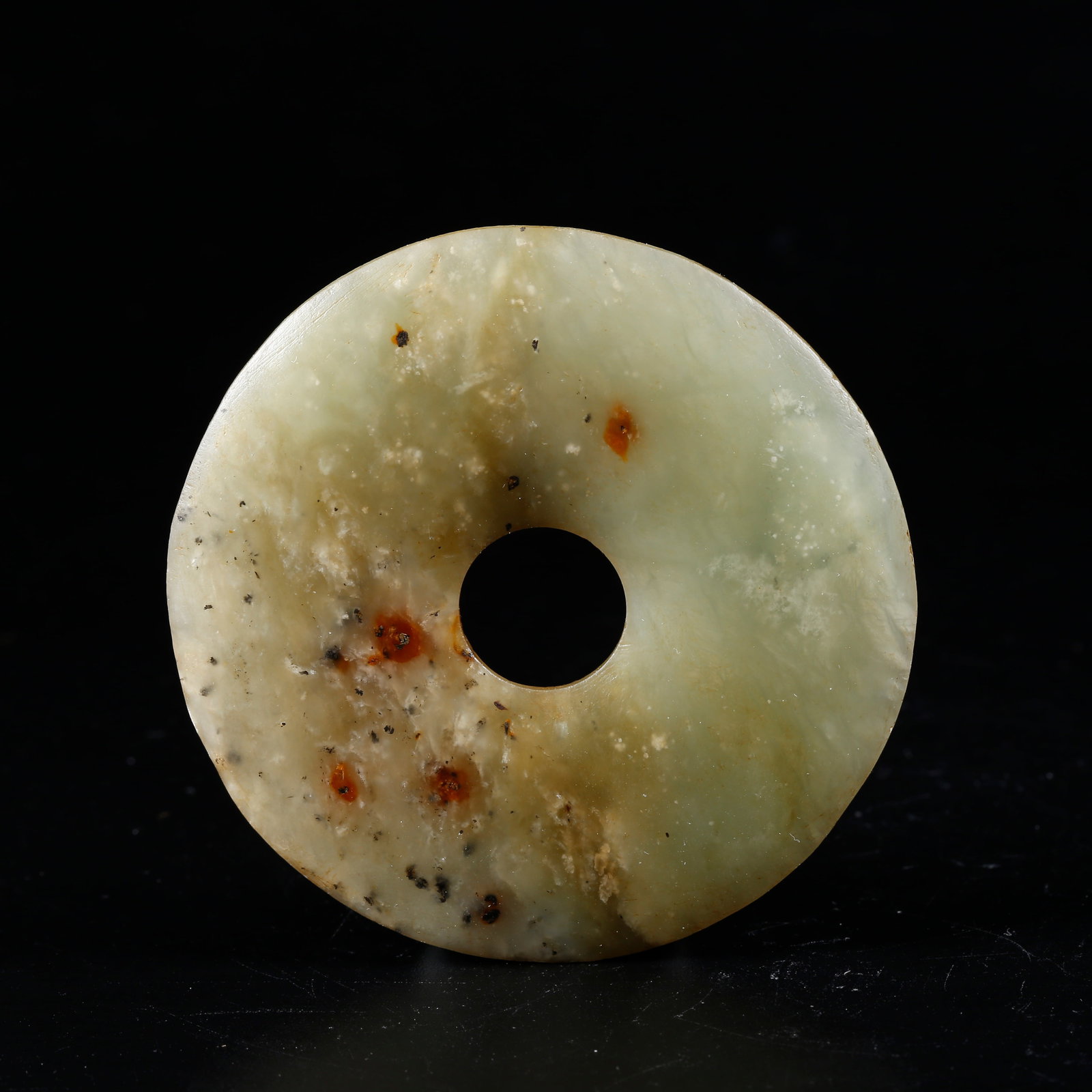 A ANCIENT JADE CARVED BI DISC (1 of 9)