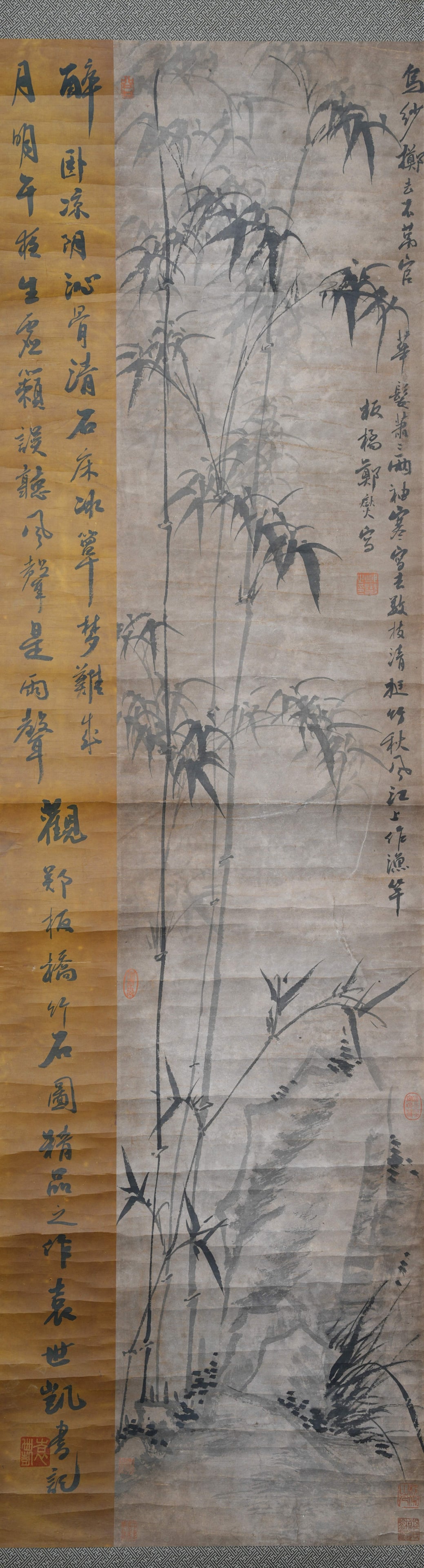 A BAMBOO AND STONE PAINTING ON PAPER BY ZHENG BANQIAO.鄭板橋 (1 of 10)