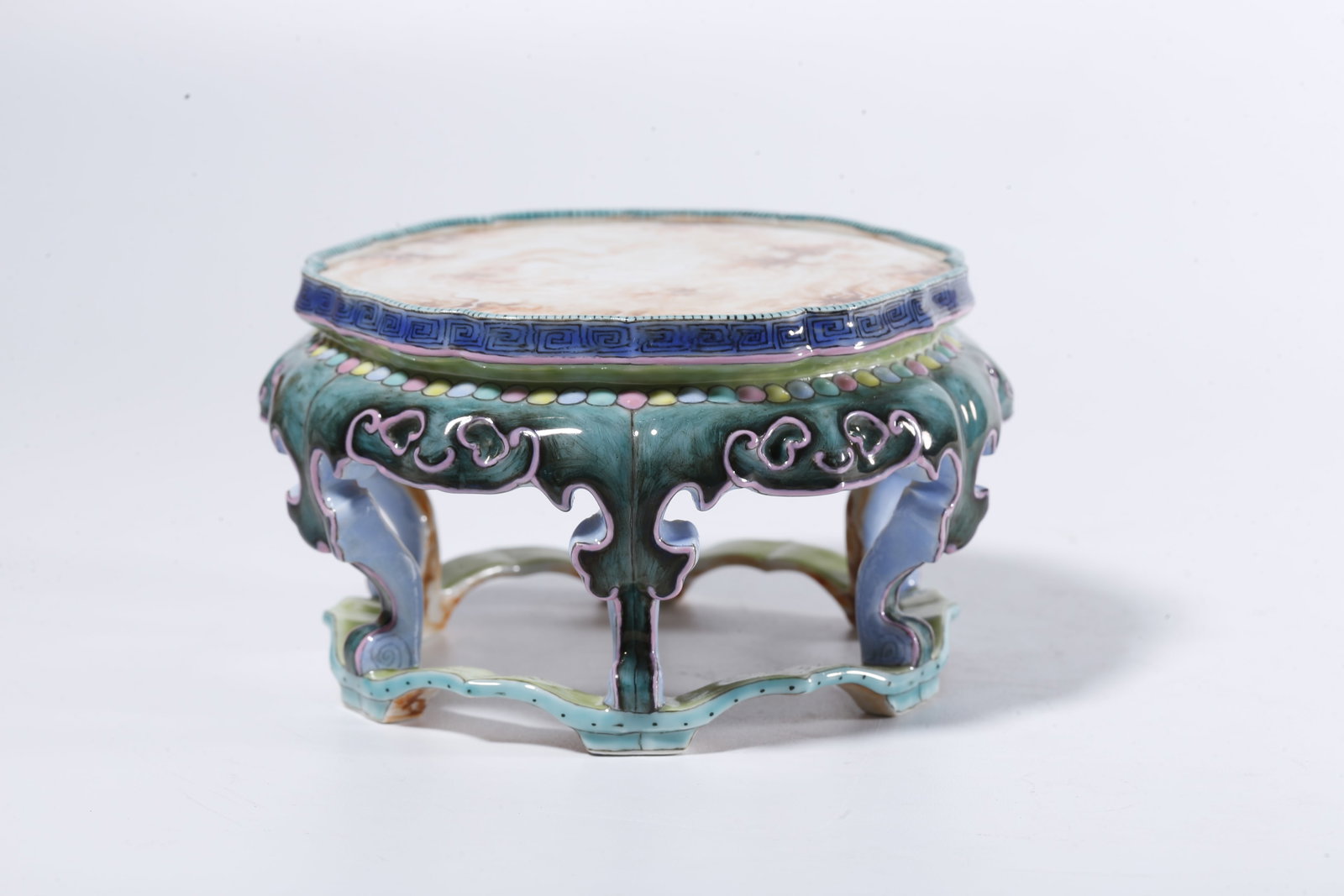 A STONE-TEXTURE GLAZE STAND - 4