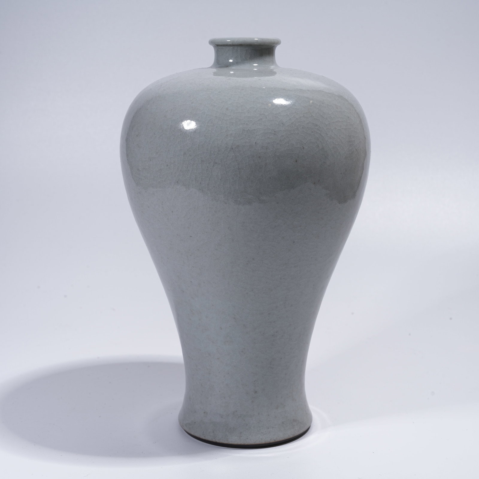 A SKY-CELADON GLAZE MEIPING VASE (1 of 9)