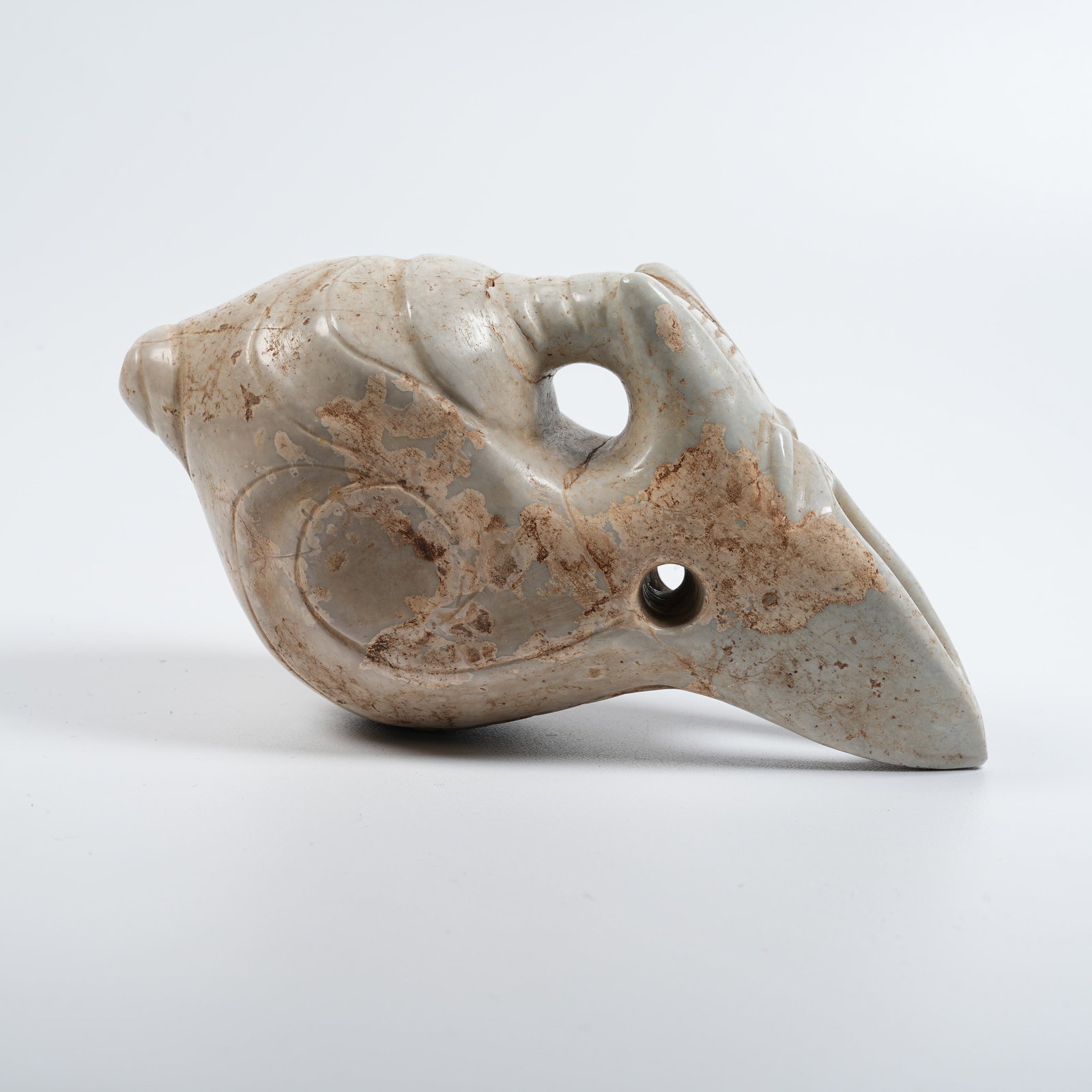 A HONGSHAN CULTURE ARCHAIC JADE PIG-DRAGON PENDANT: Hongshan Culture archaic jade pig-dragon pendant