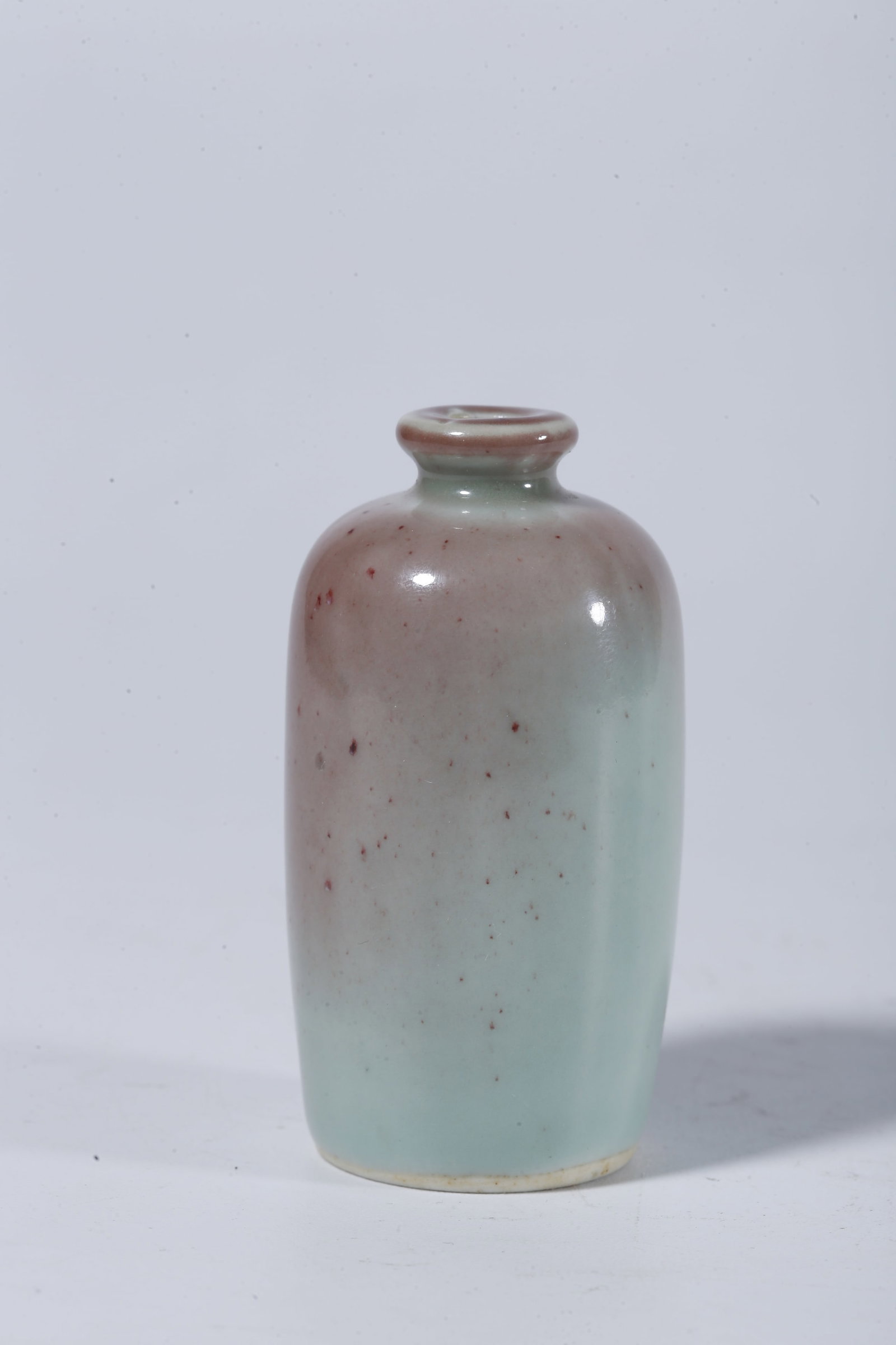 A RED GLAZED SNUFF BOTTLE - 2