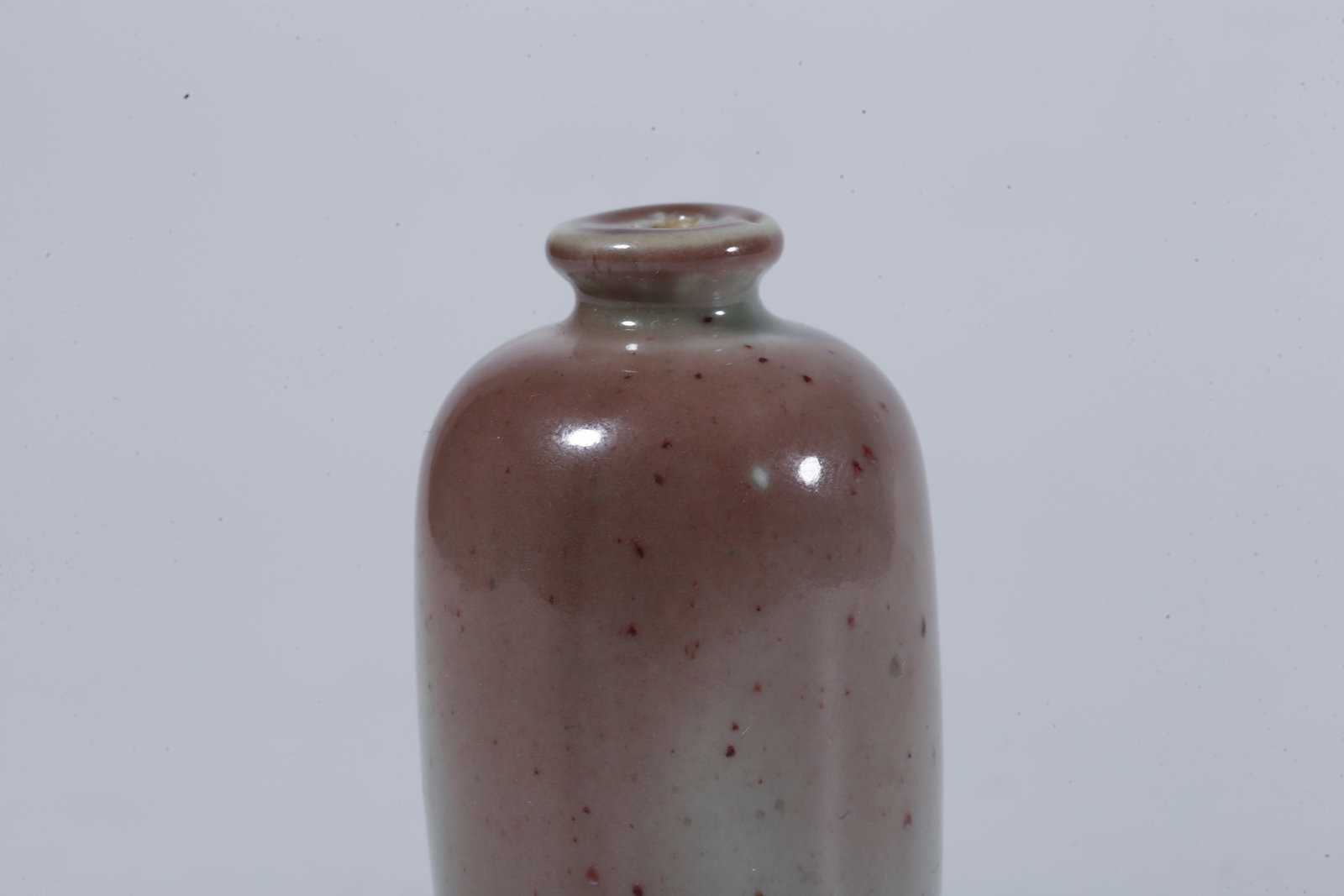A RED GLAZED SNUFF BOTTLE - 7