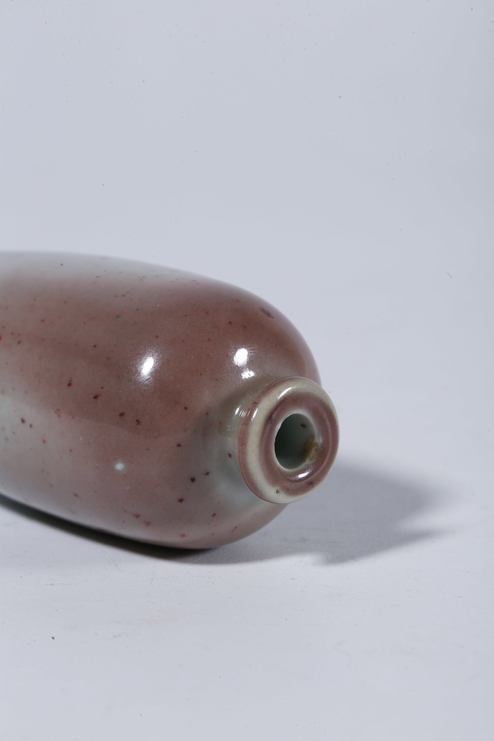 A RED GLAZED SNUFF BOTTLE - 8