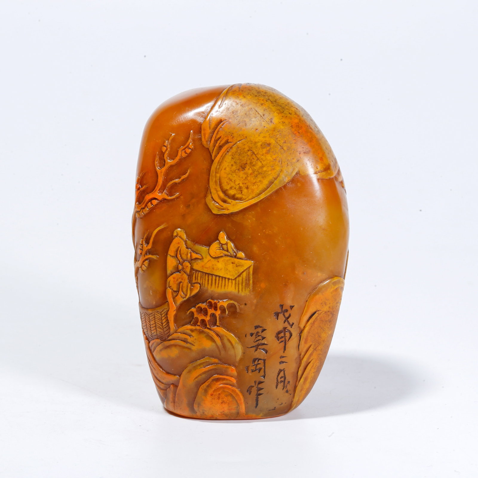 A SHOUSHAN TIANHUANG STONE SEAL WITH FIGURE MOTIFS (1 of 9)