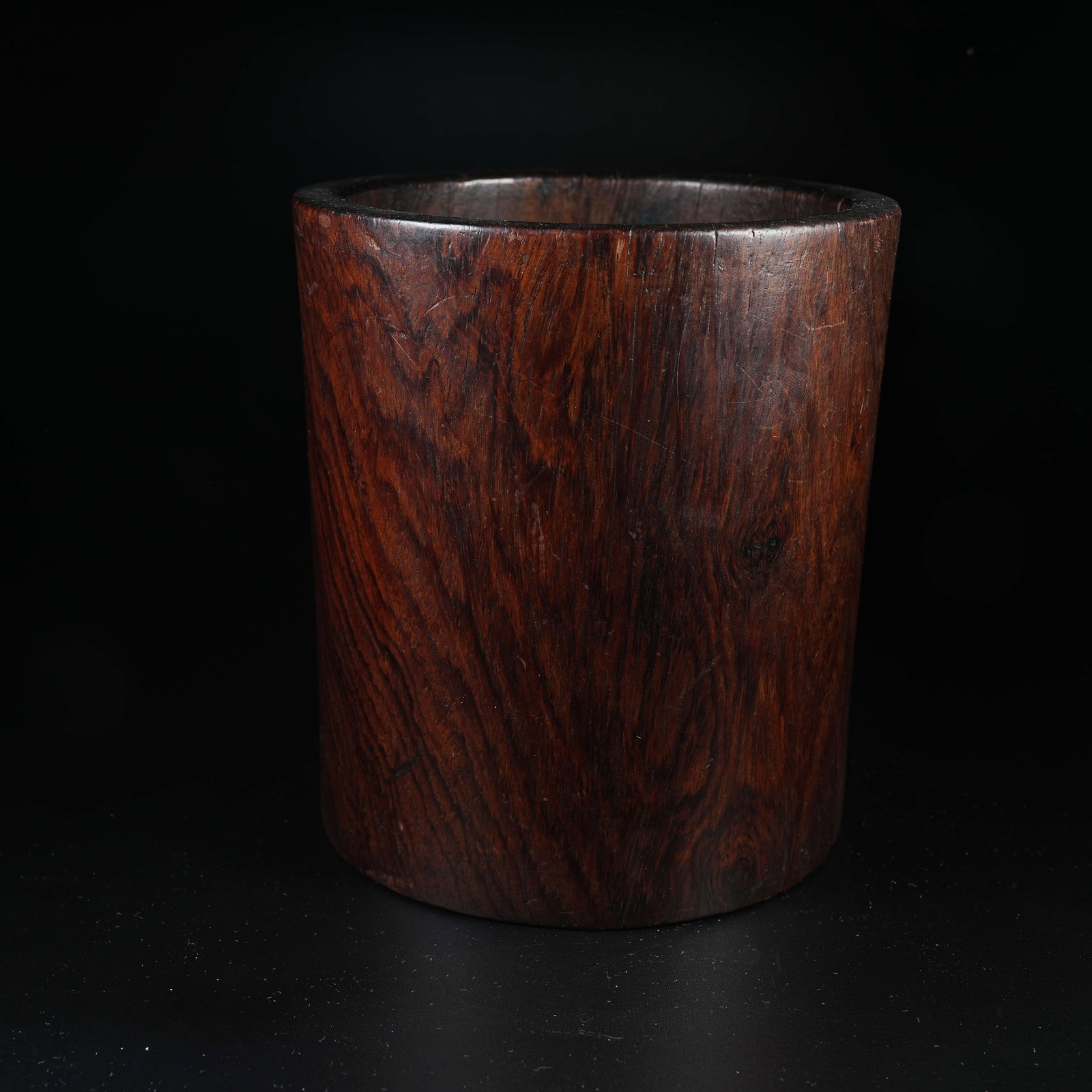 A HUANGHUALI WOOD BRUSH POT (1 of 9)