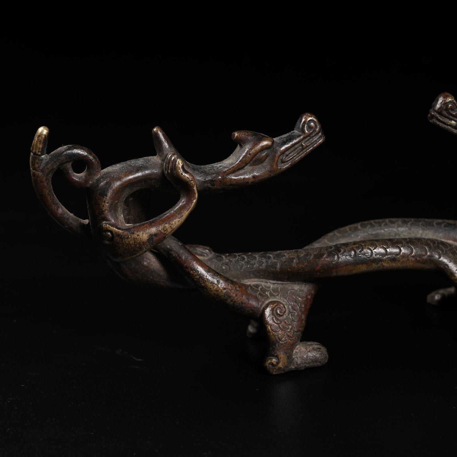 A COPPER BRUSH REST WITH DRAGON PATTERN - 6
