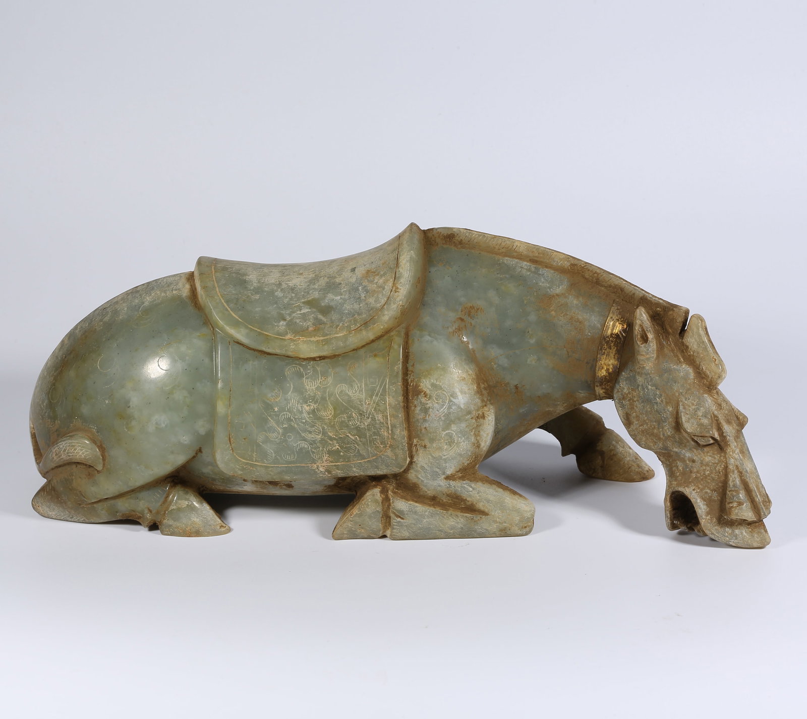 A ANCIENT JADE RECLINING HORSE (1 of 8)