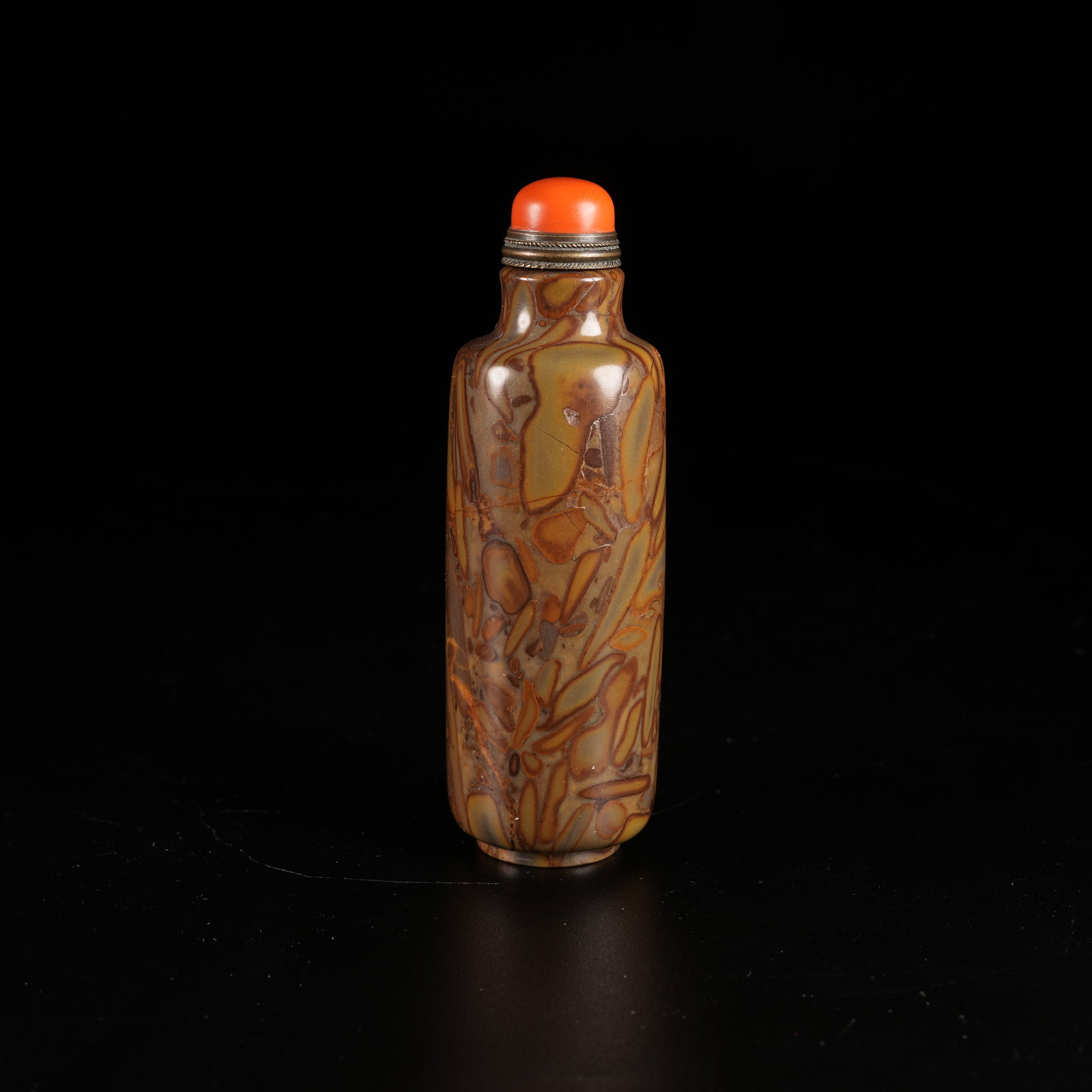 A "PATCH STONE" SNUFF BOTTLE - 5